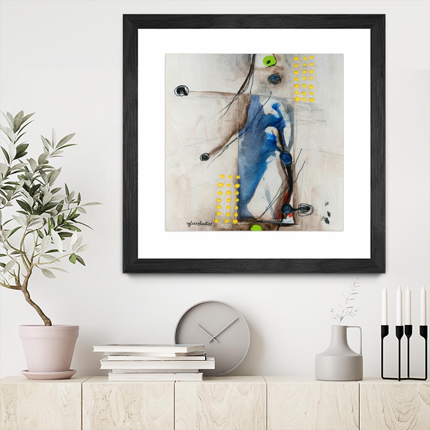 Suspecté  (Détail 2) by Sylvie Cloutier on GIANT ART - blue abstract