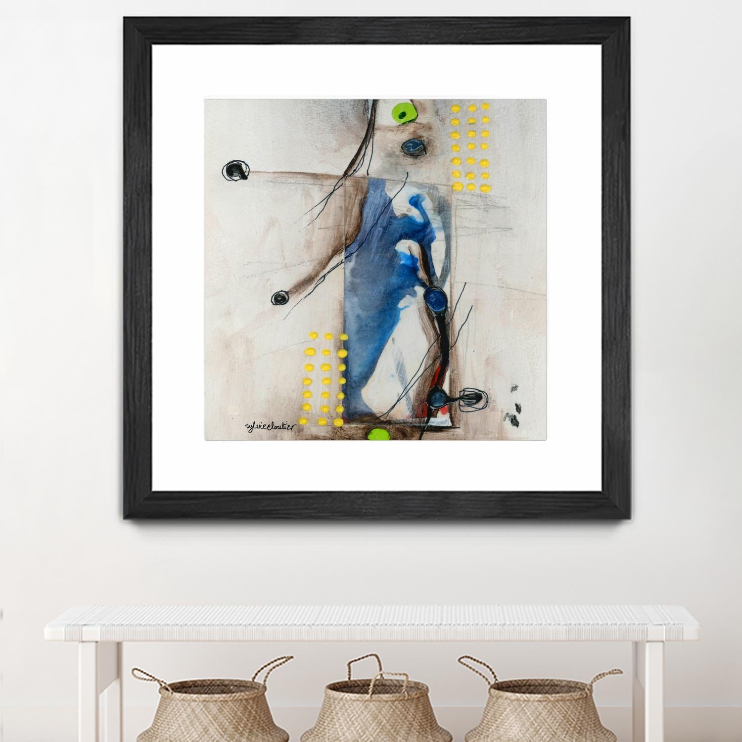 Suspecté  (Détail 2) by Sylvie Cloutier on GIANT ART - blue abstract