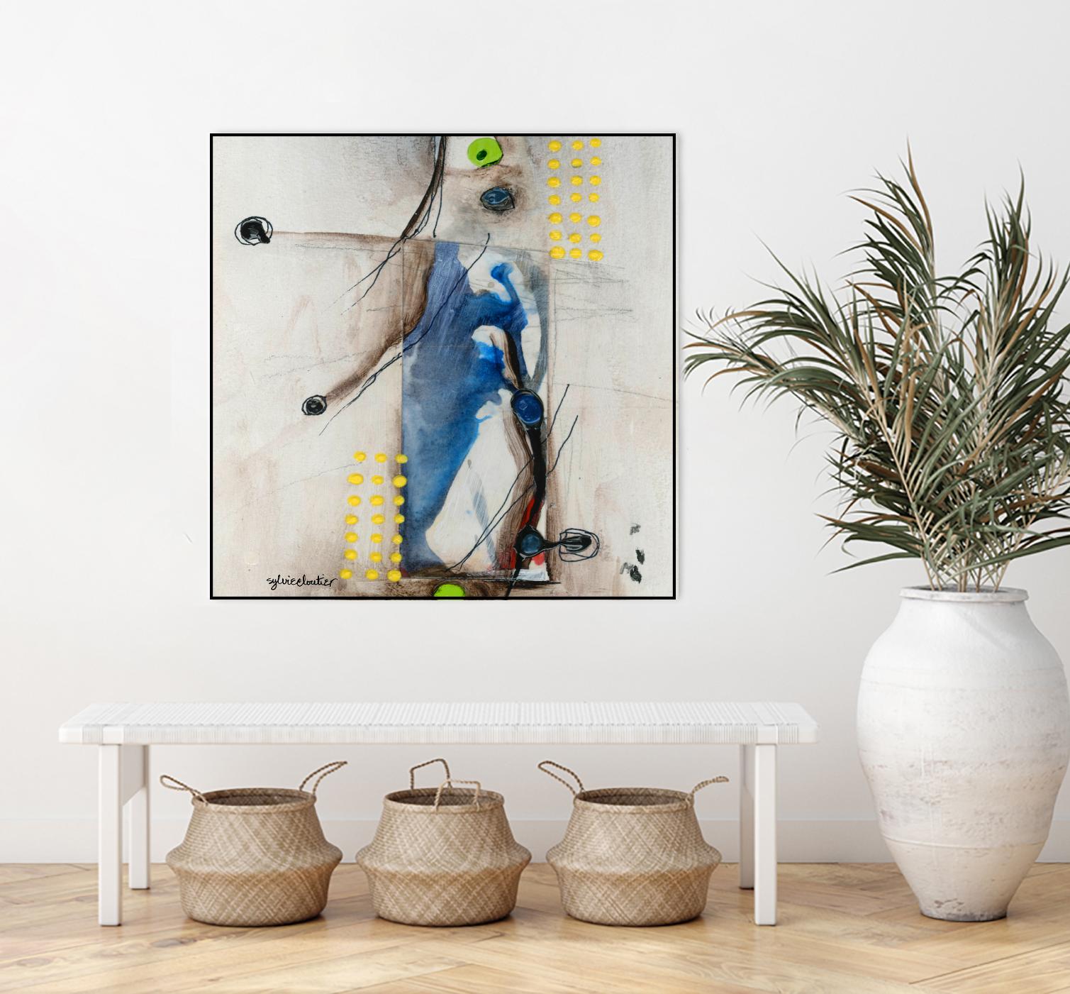 Suspecté  (Détail 2) by Sylvie Cloutier on GIANT ART - blue abstract