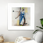 Suspecté  (Détail 2) by Sylvie Cloutier on GIANT ART - blue abstract