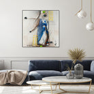 Suspecté  (Détail 2) by Sylvie Cloutier on GIANT ART - blue abstract