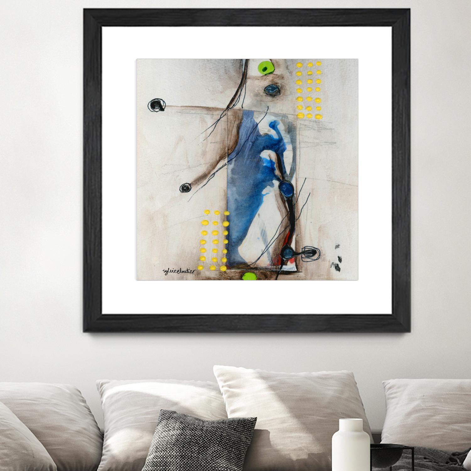 Suspecté  (Détail 2) by Sylvie Cloutier on GIANT ART - blue abstract