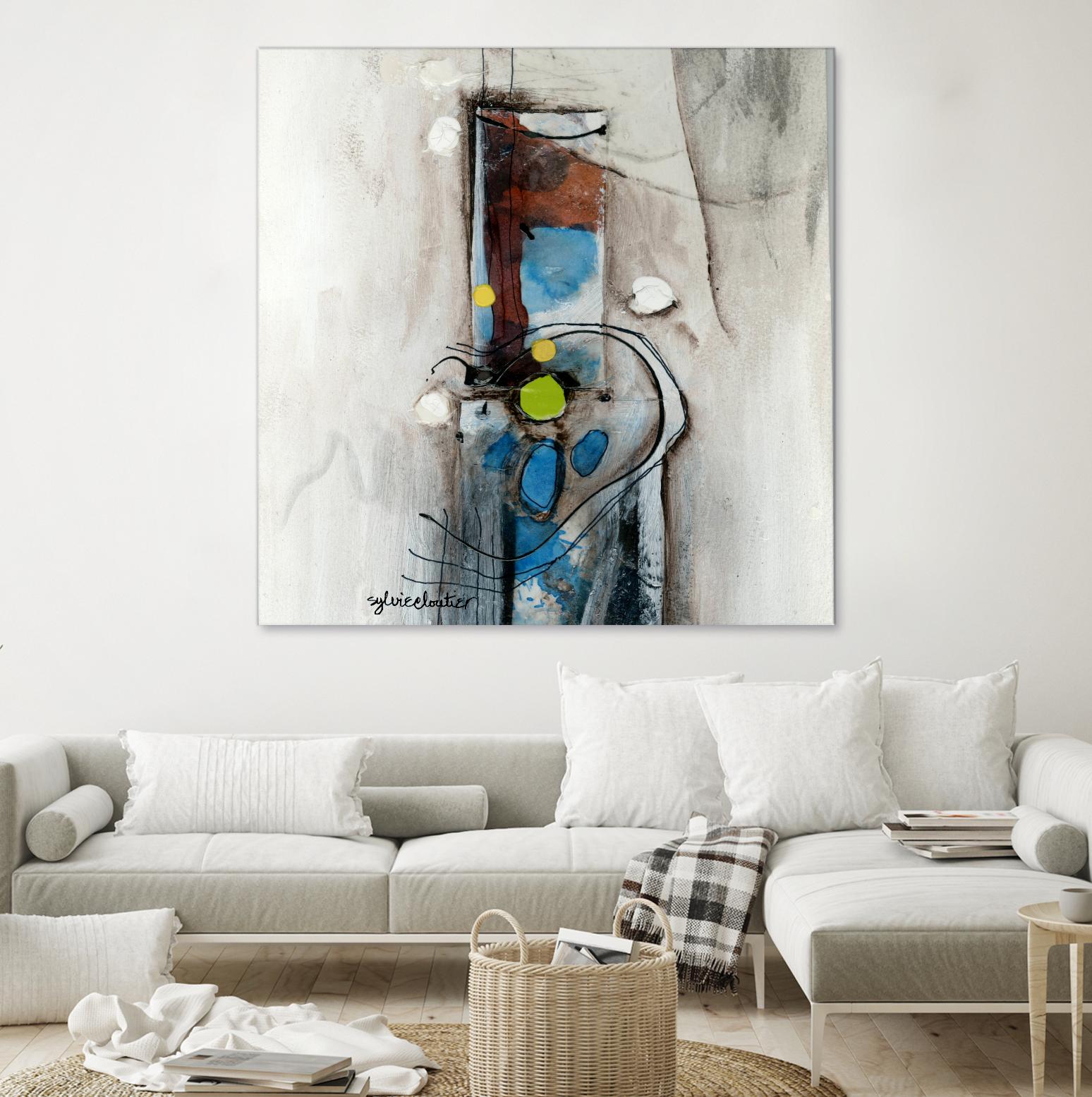 Quintuplés (Détail 1) by Sylvie Cloutier on GIANT ART - blue abstract