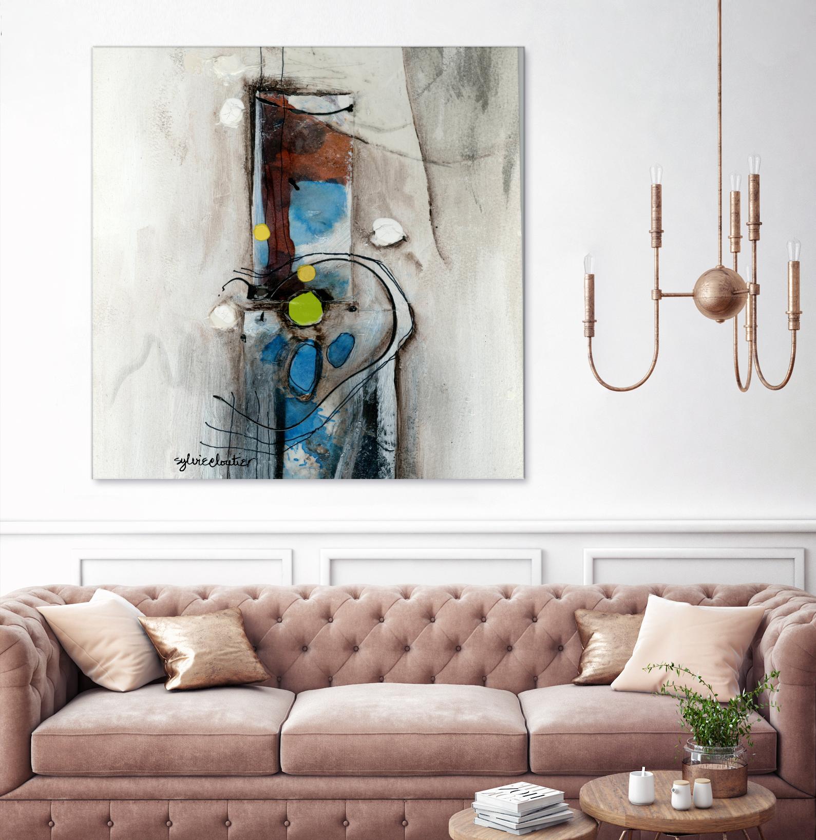 Quintuplés (Détail 1) by Sylvie Cloutier on GIANT ART - blue abstract