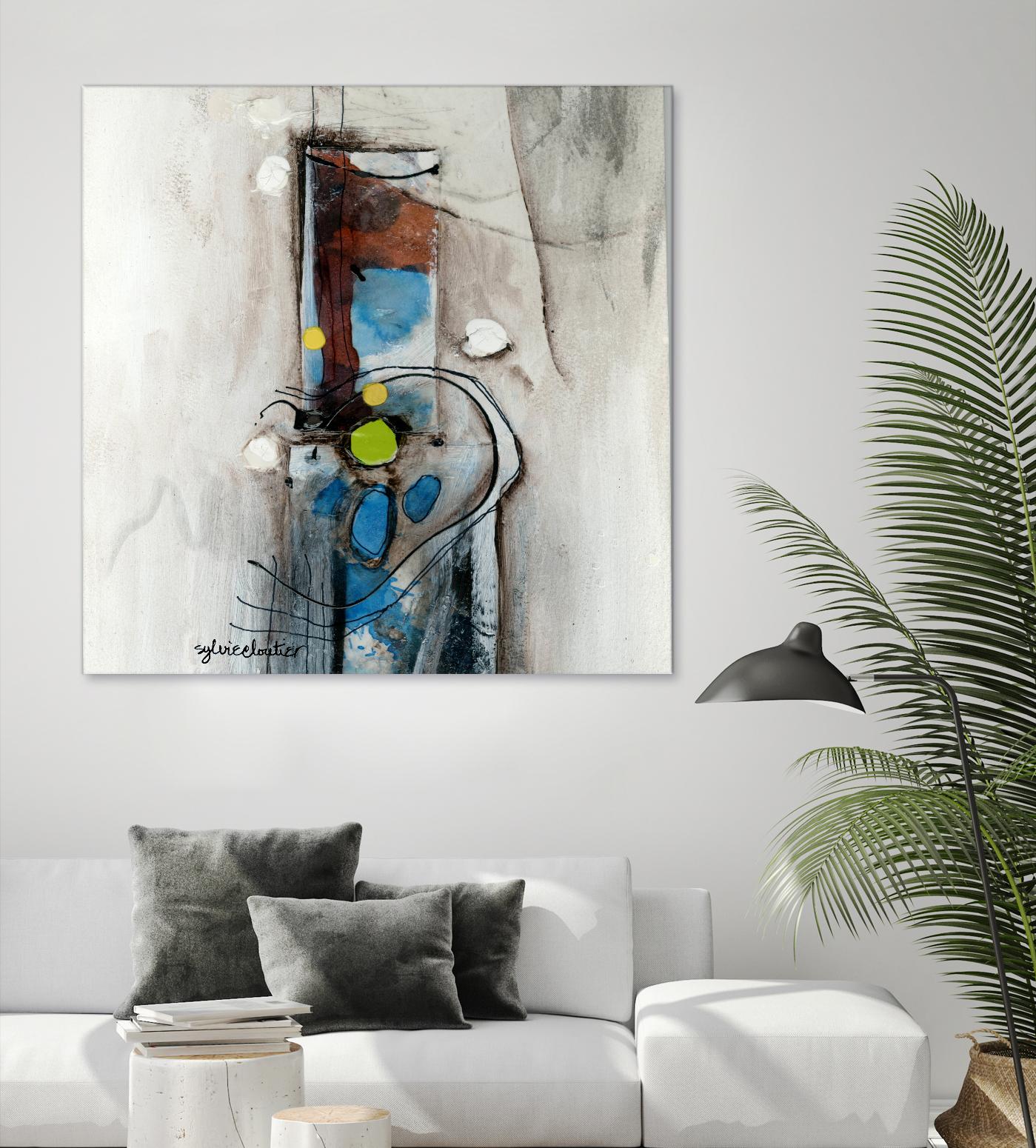 Quintuplés (Détail 1) by Sylvie Cloutier on GIANT ART - blue abstract