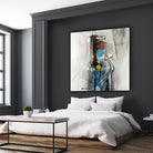 Quintuplés (Détail 1) by Sylvie Cloutier on GIANT ART - blue abstract