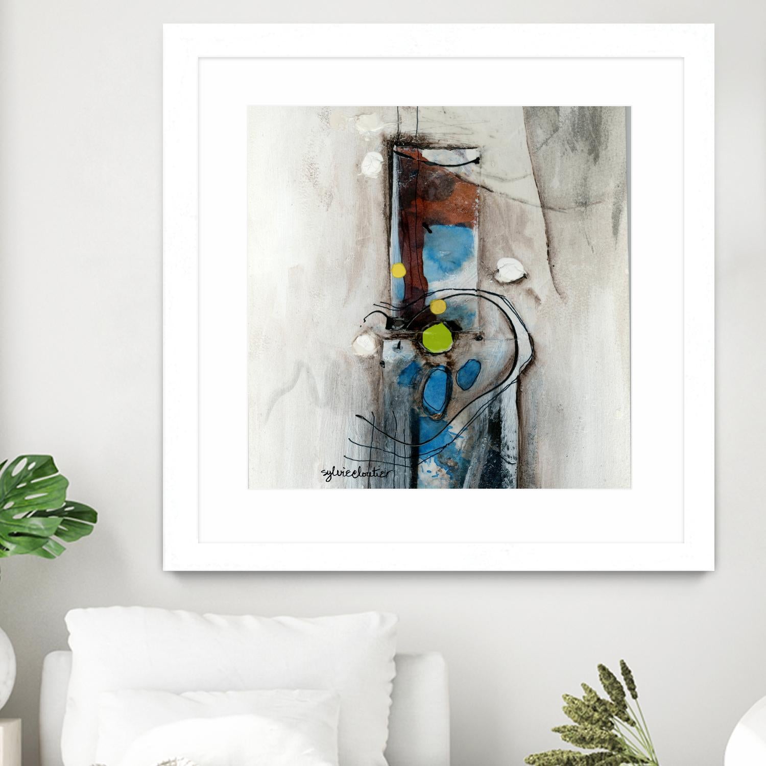 Quintuplés (Détail 1) by Sylvie Cloutier on GIANT ART - blue abstract