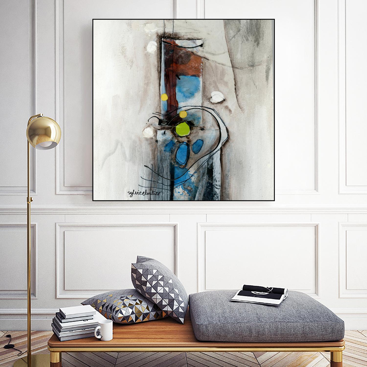 Quintuplés (Détail 1) by Sylvie Cloutier on GIANT ART - blue abstract