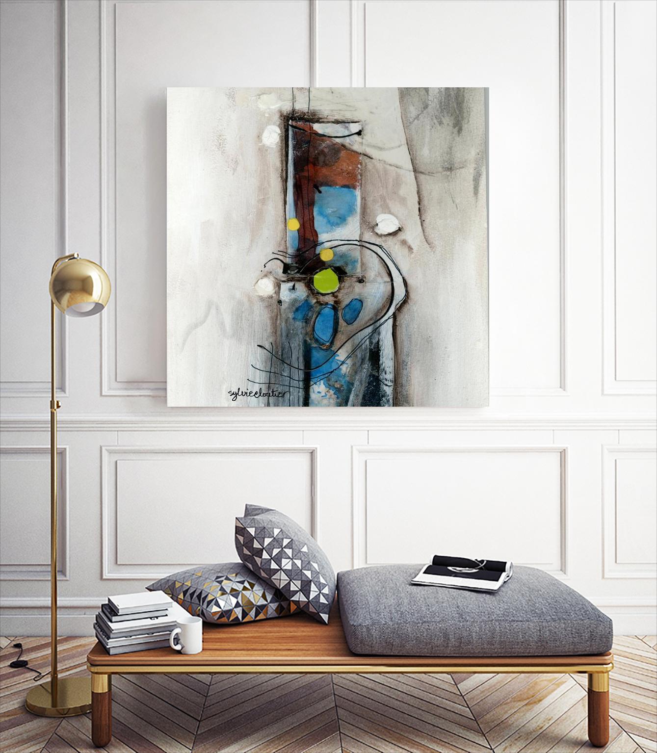 Quintuplés (Détail 1) by Sylvie Cloutier on GIANT ART - blue abstract