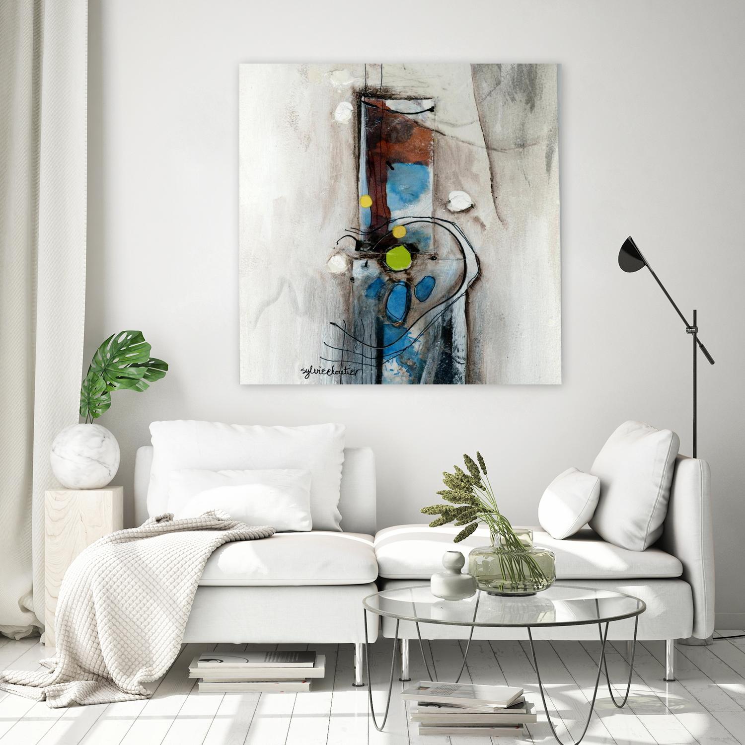 Quintuplés (Détail 1) by Sylvie Cloutier on GIANT ART - blue abstract