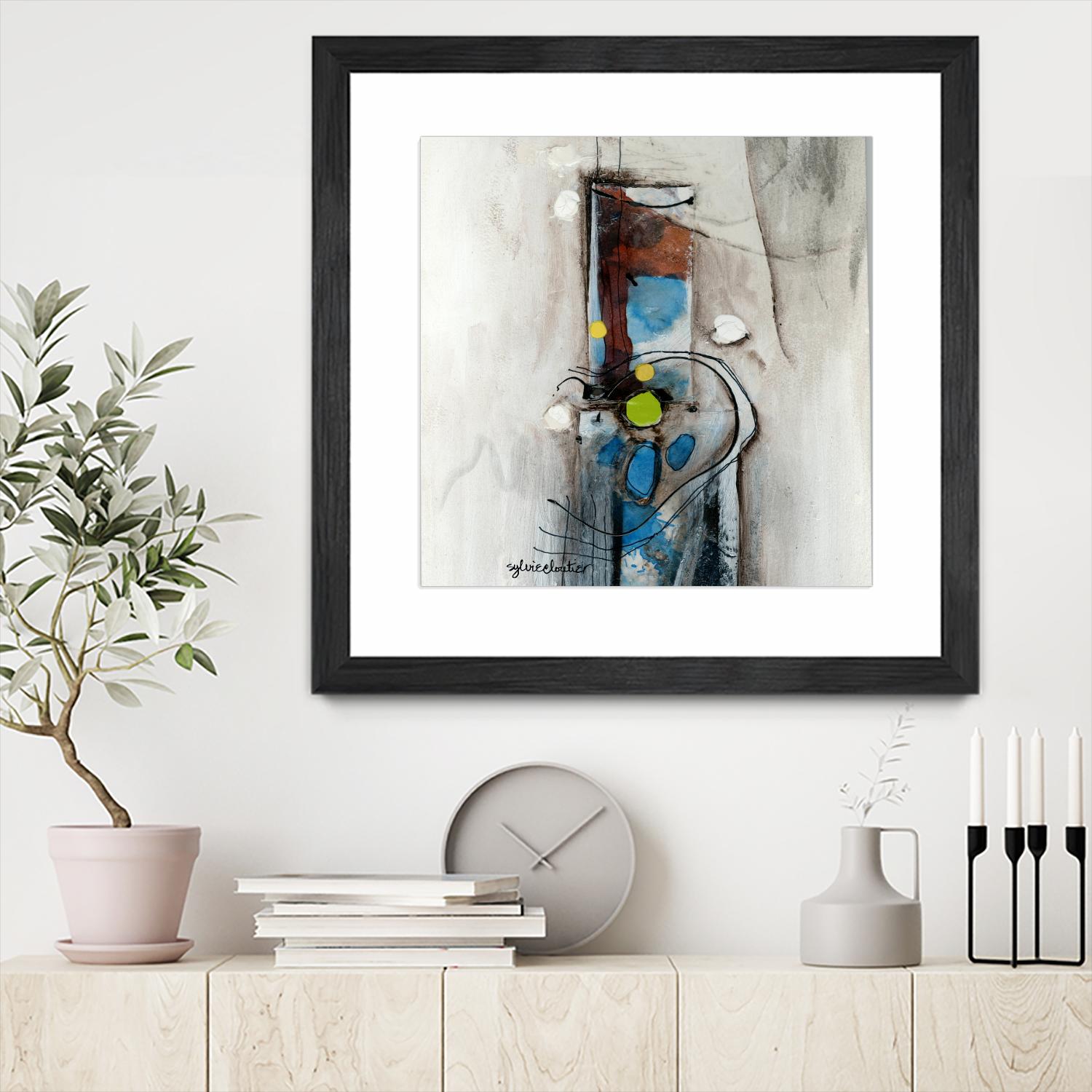 Quintuplés (Détail 1) by Sylvie Cloutier on GIANT ART - blue abstract