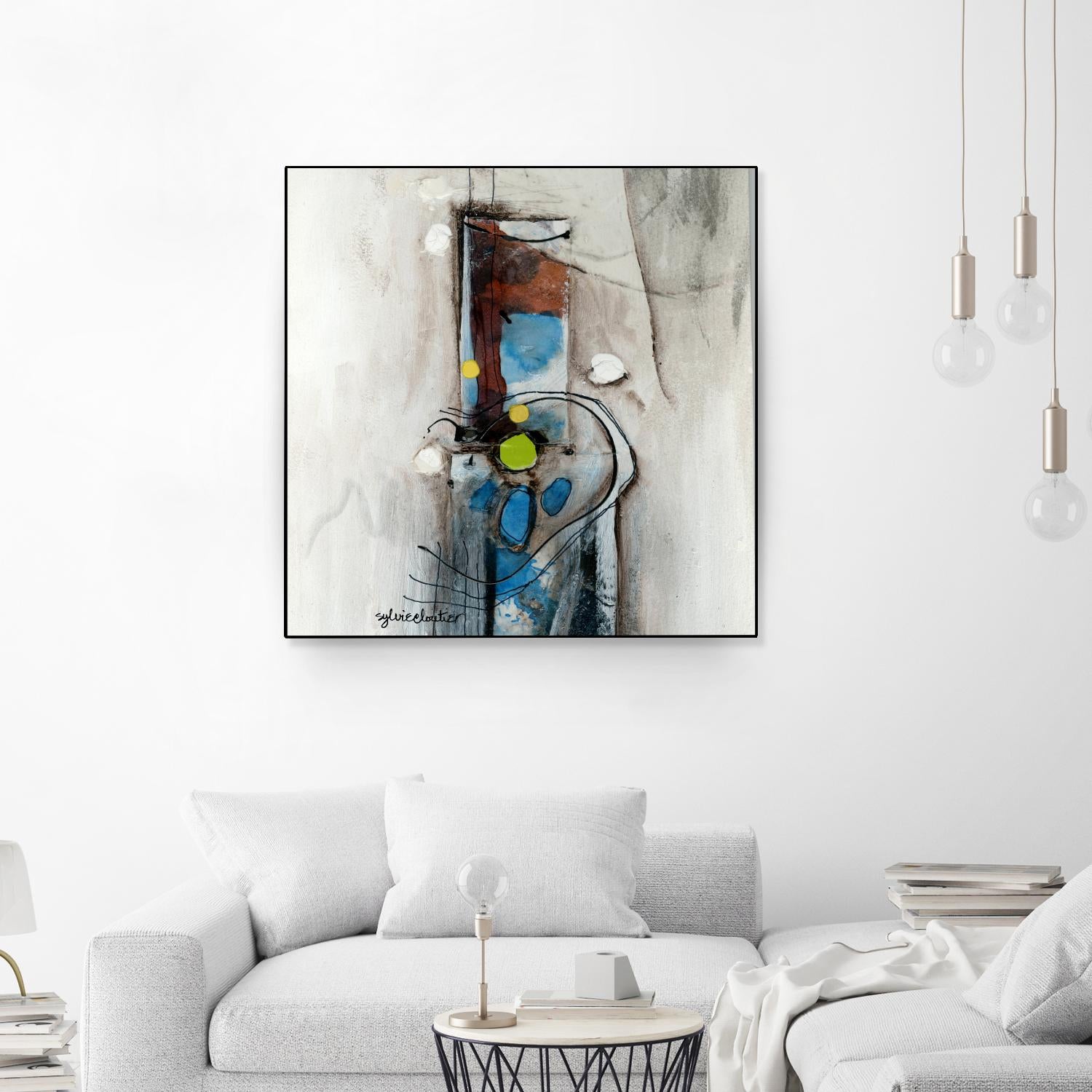 Quintuplés (Détail 1) by Sylvie Cloutier on GIANT ART - blue abstract