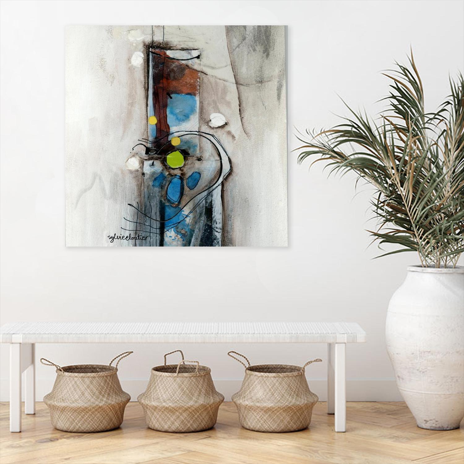 Quintuplés (Détail 1) by Sylvie Cloutier on GIANT ART - blue abstract