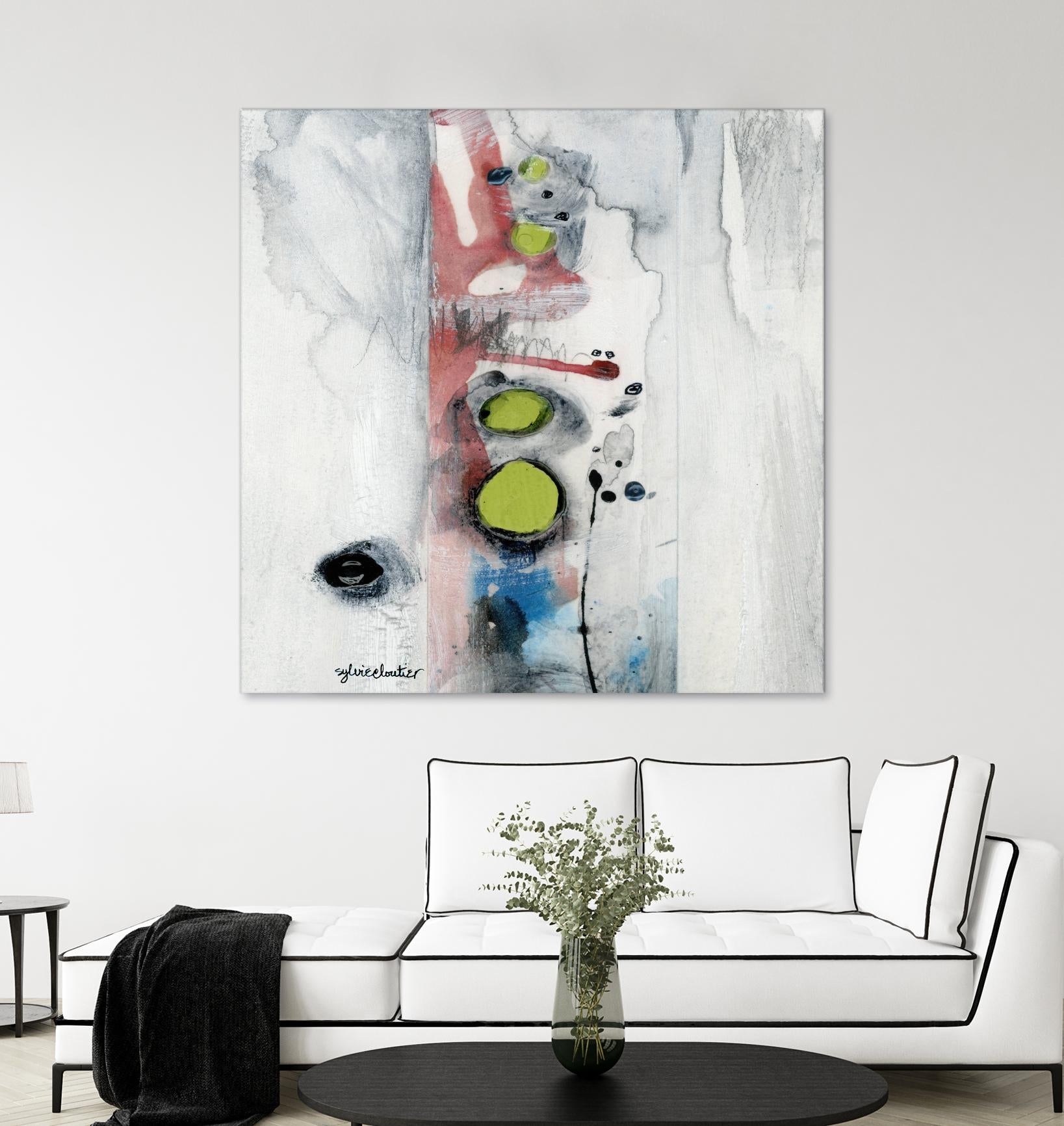 Encré (Détail 1) by Sylvie Cloutier on GIANT ART - blue abstract