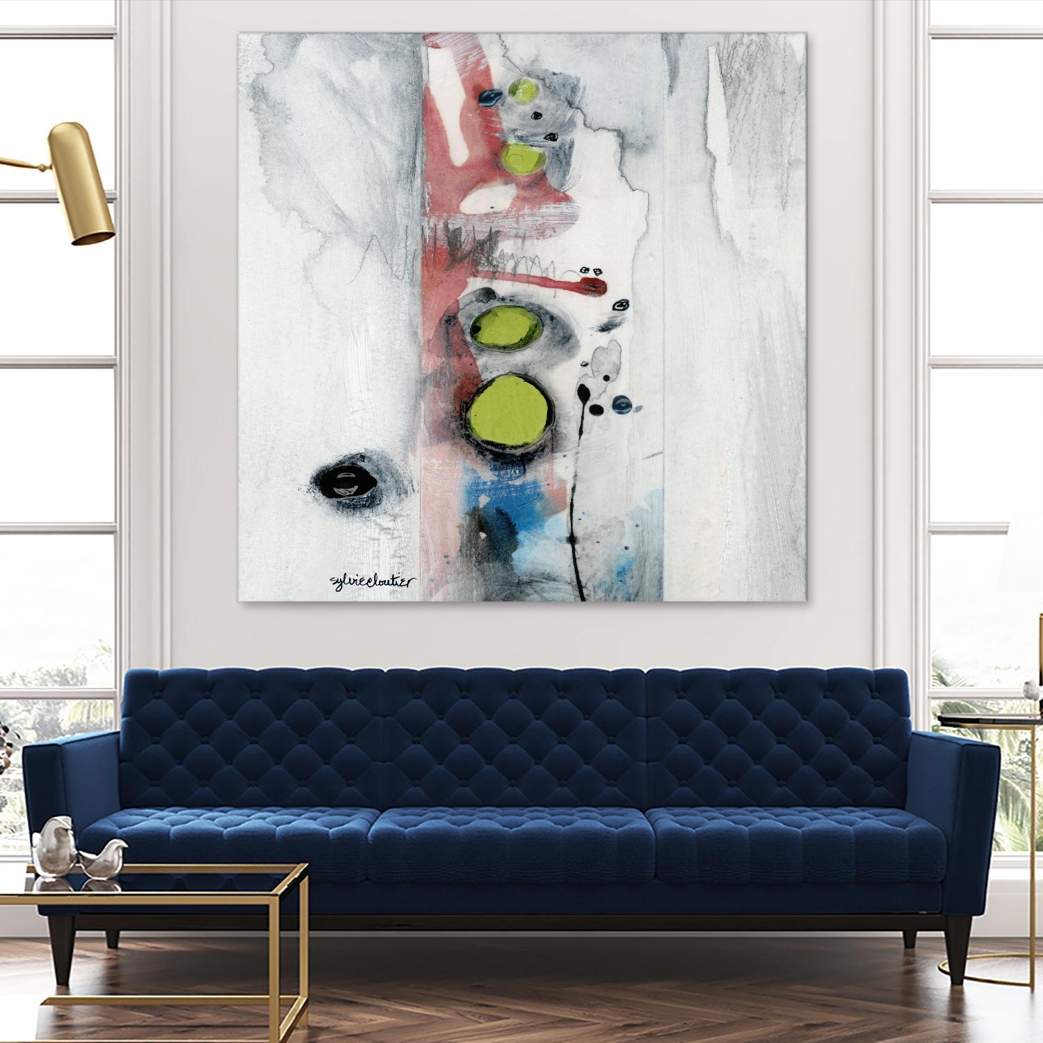 Encré (Détail 1) by Sylvie Cloutier on GIANT ART - blue abstract