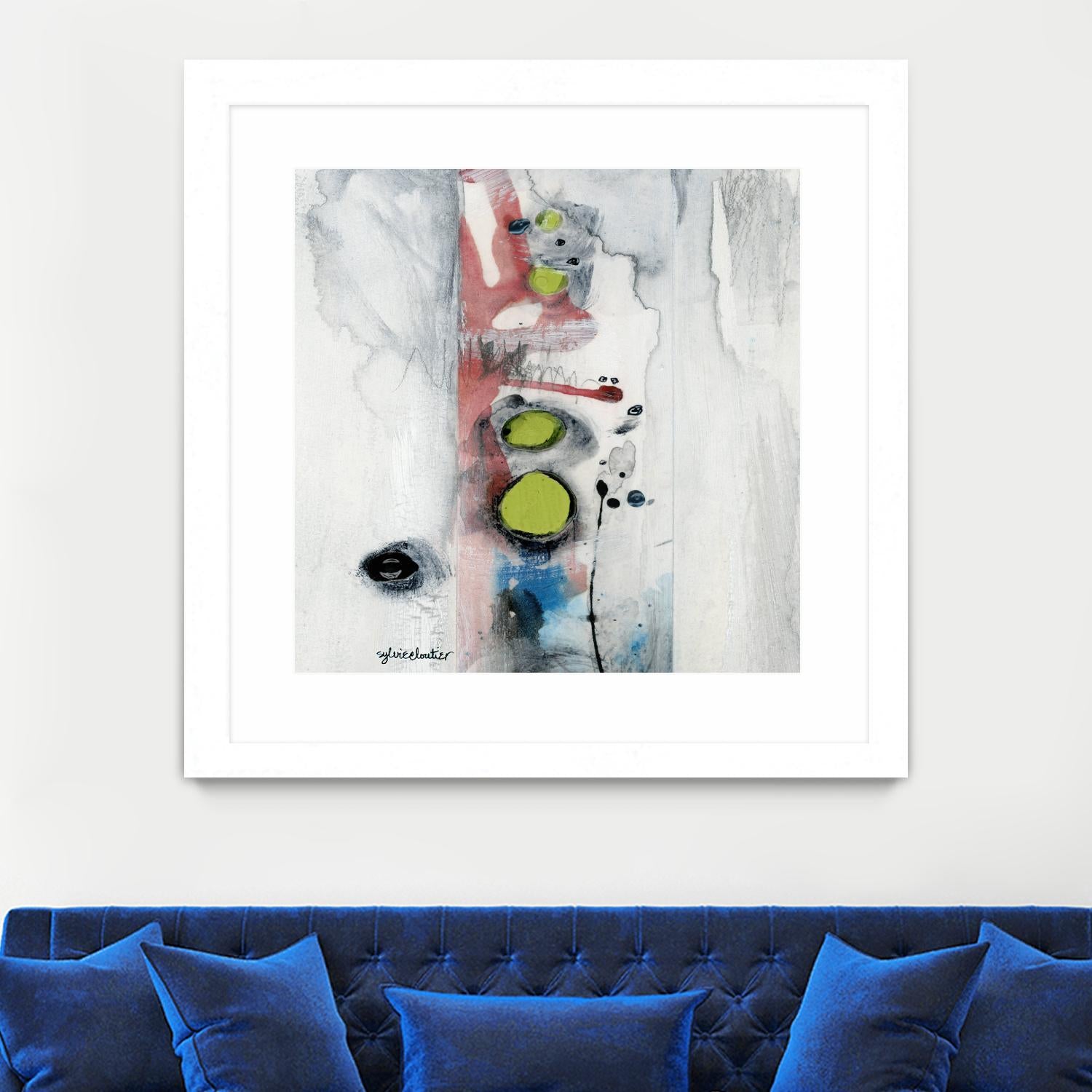 Encré (Détail 1) by Sylvie Cloutier on GIANT ART - blue abstract