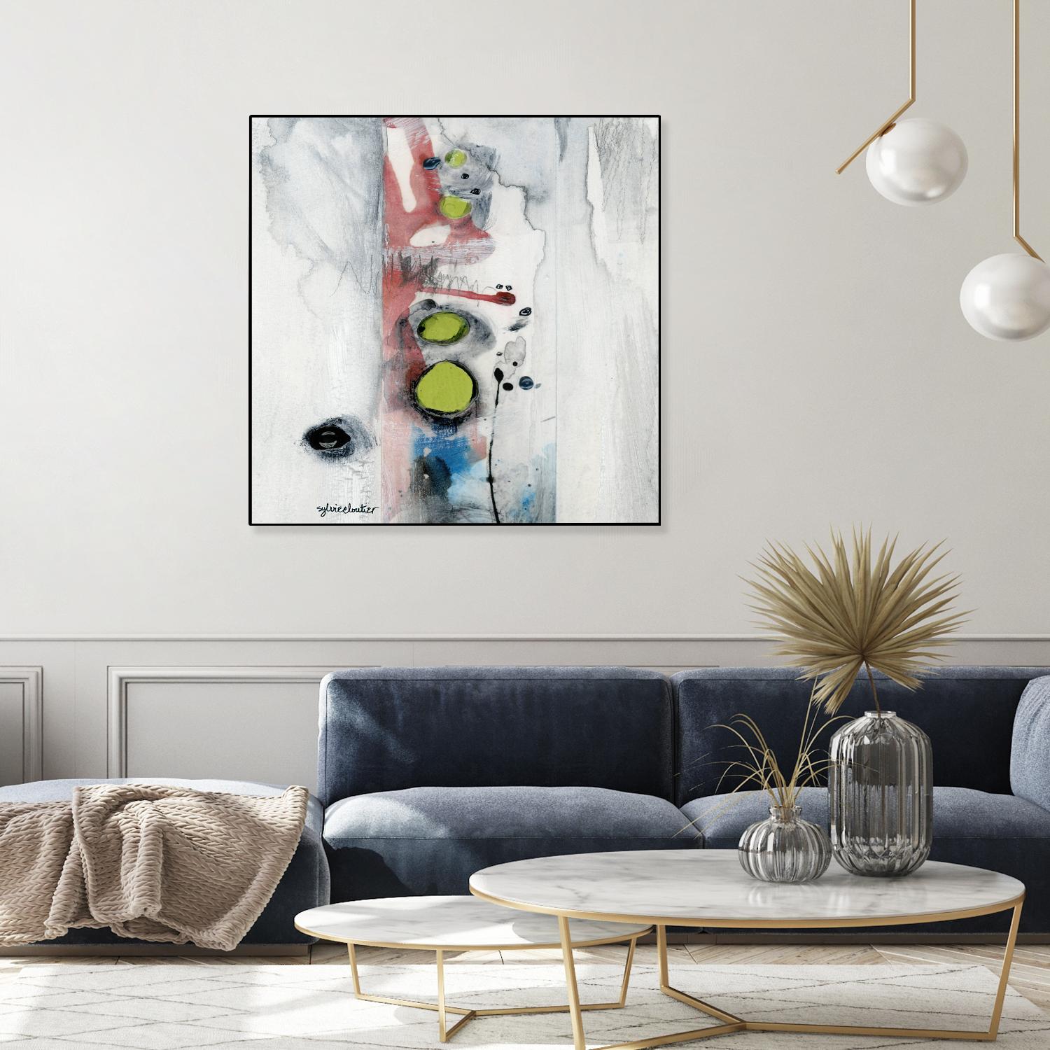 Encré (Détail 1) by Sylvie Cloutier on GIANT ART - blue abstract