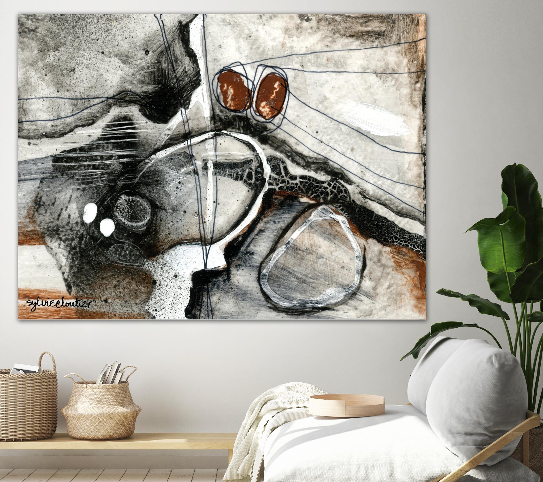 Complexe rocheux (Détail 1) by Sylvie Cloutier on GIANT ART - brown abstract