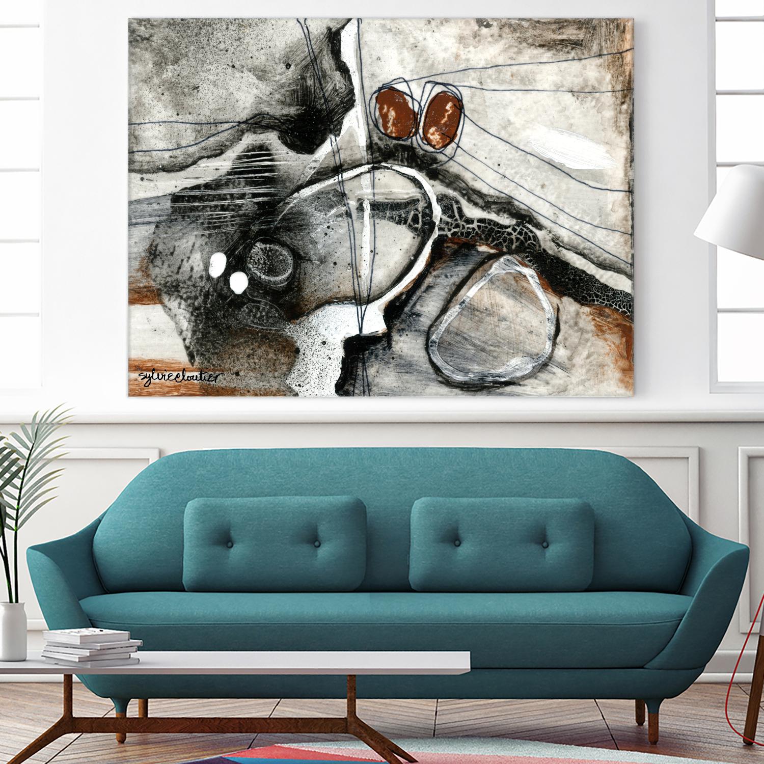 Complexe rocheux (Détail 1) by Sylvie Cloutier on GIANT ART - brown abstract