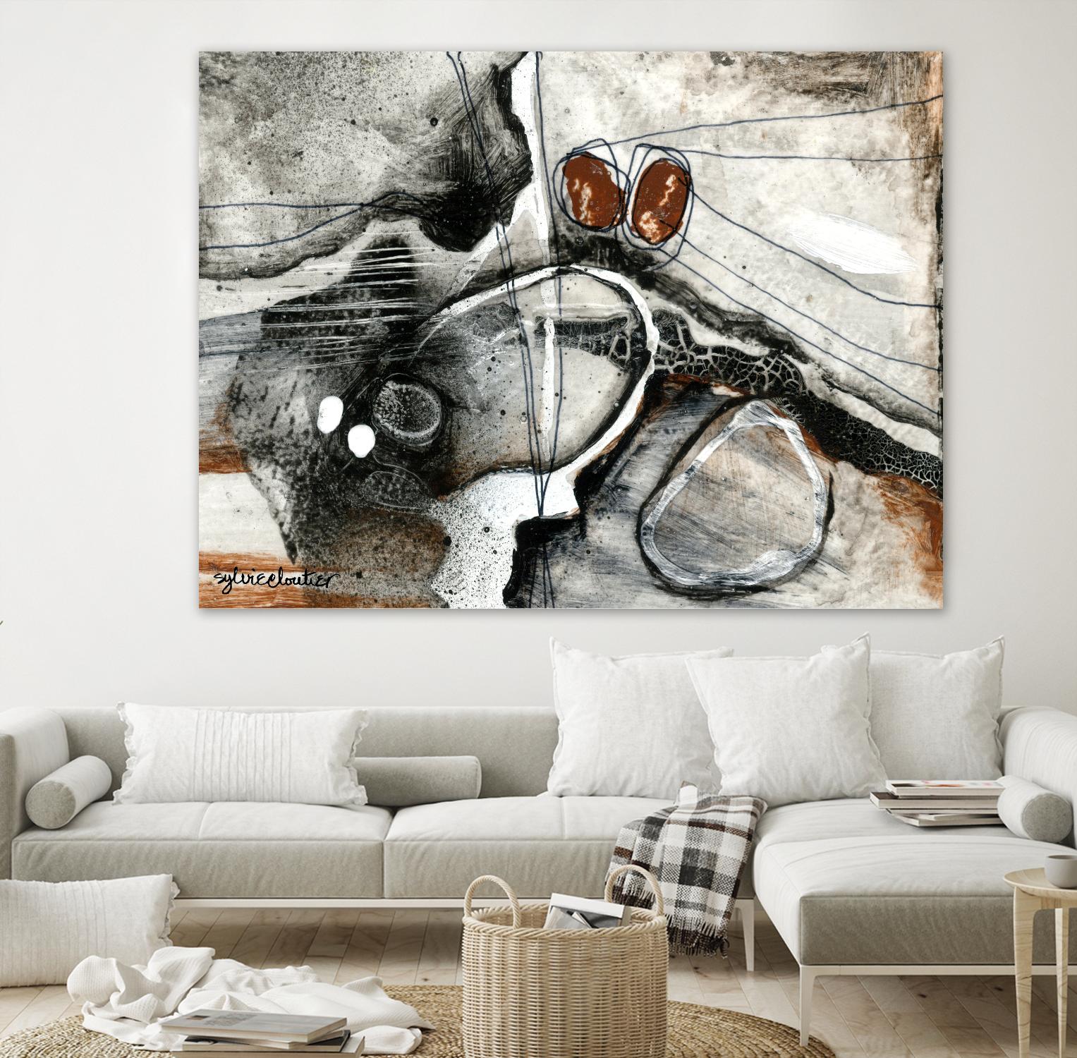 Complexe rocheux (Détail 1) by Sylvie Cloutier on GIANT ART - brown abstract