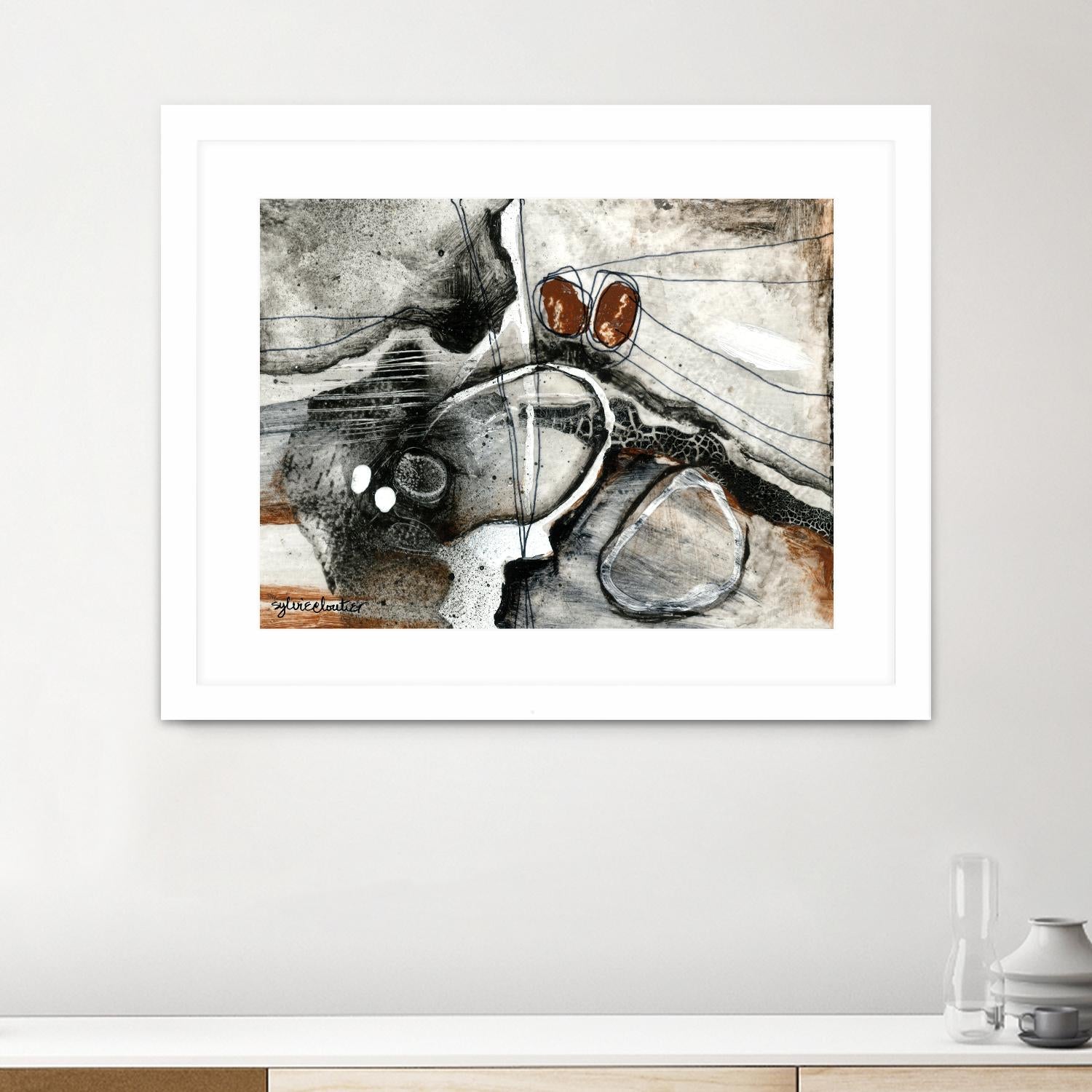 Complexe rocheux (Détail 1) by Sylvie Cloutier on GIANT ART - brown abstract