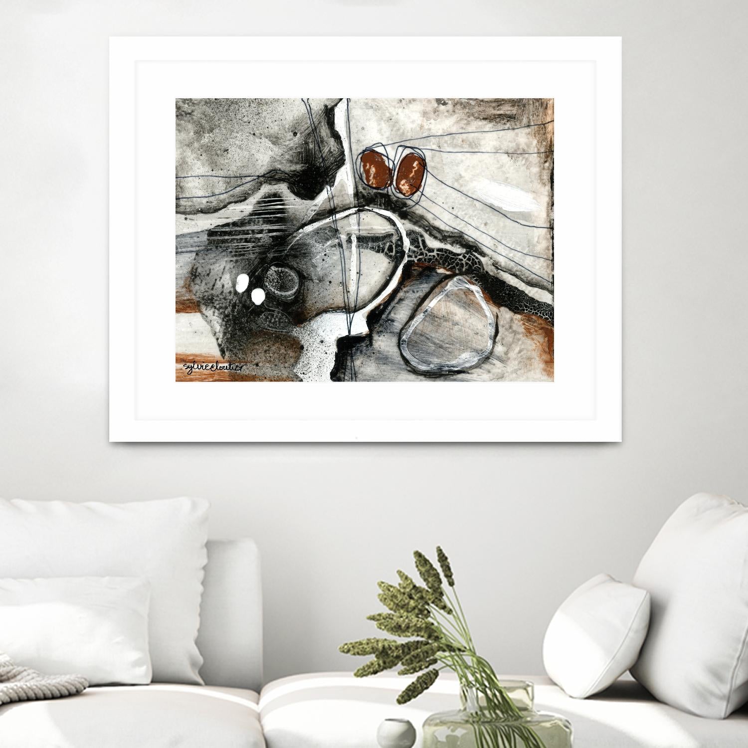 Complexe rocheux (Détail 1) by Sylvie Cloutier on GIANT ART - brown abstract