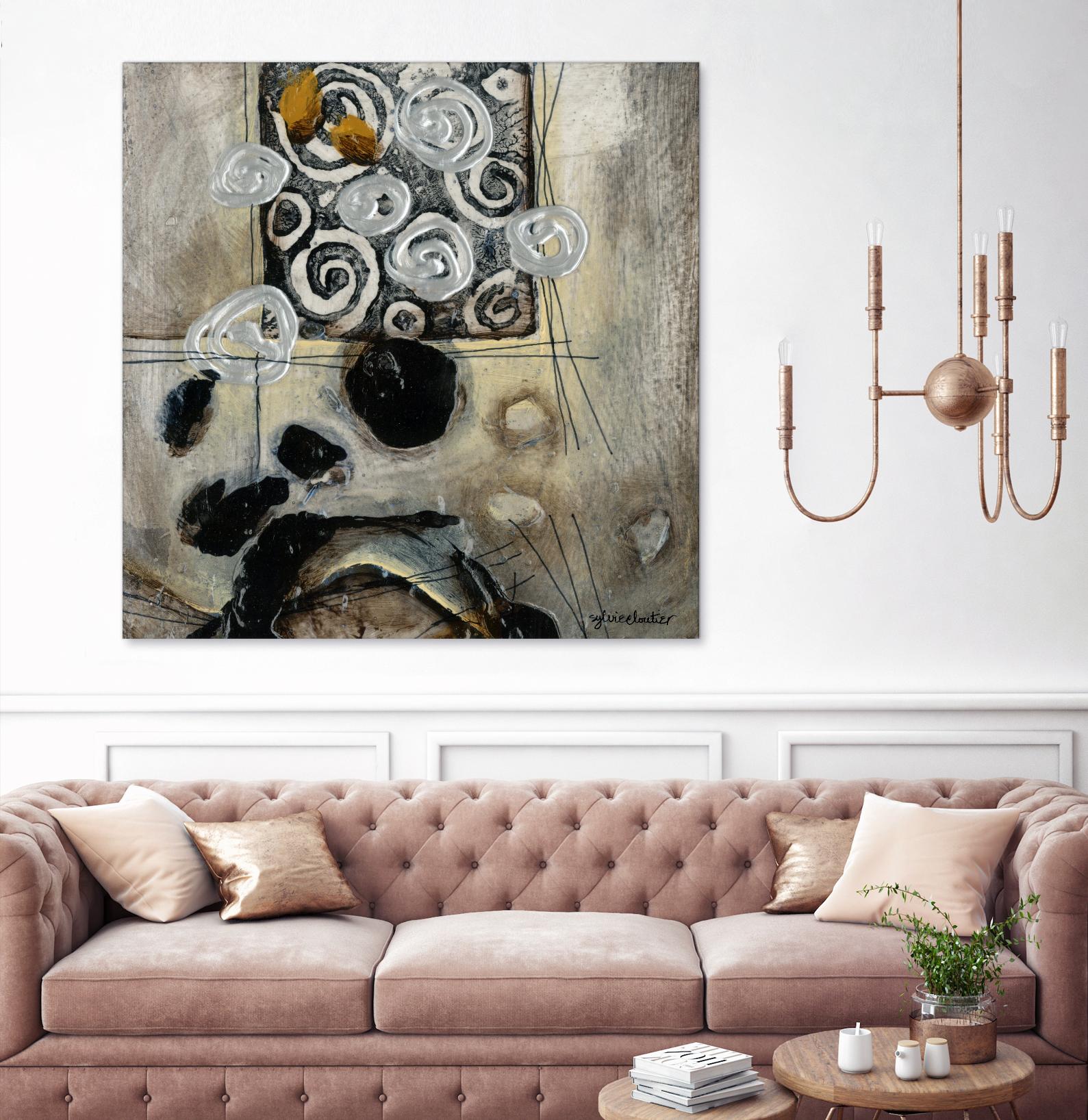 Signe de terre 3 (Détail 2) by Sylvie Cloutier on GIANT ART - grey abstract