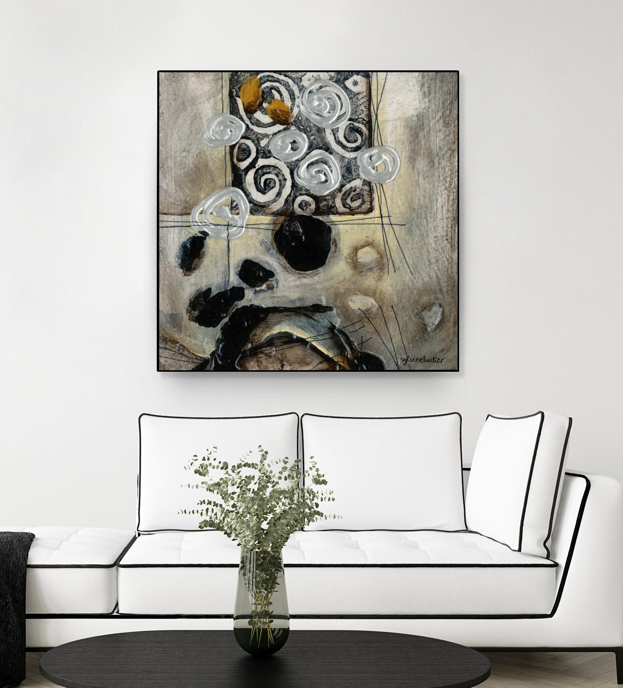 Signe de terre 3 (Détail 2) by Sylvie Cloutier on GIANT ART - grey abstract