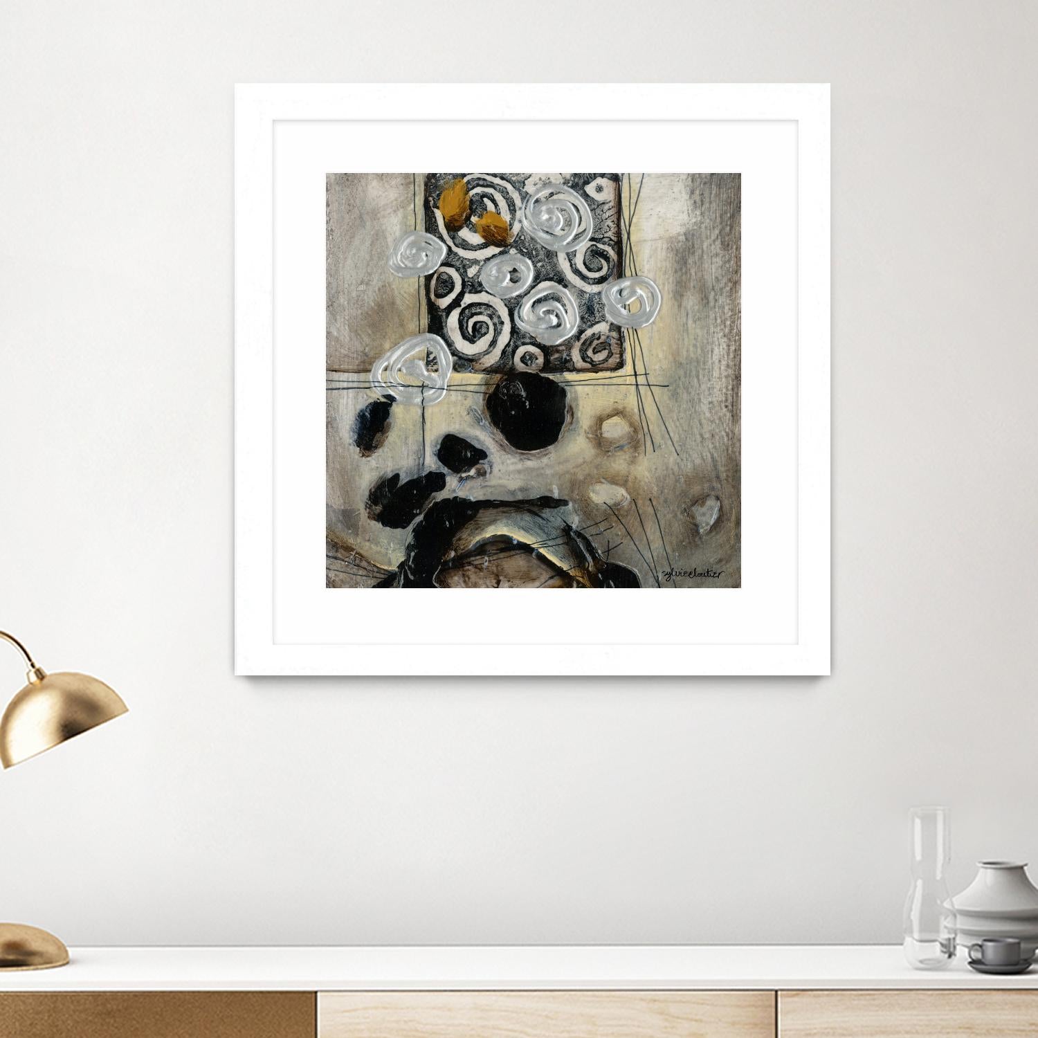 Signe de terre 3 (Détail 2) by Sylvie Cloutier on GIANT ART - grey abstract