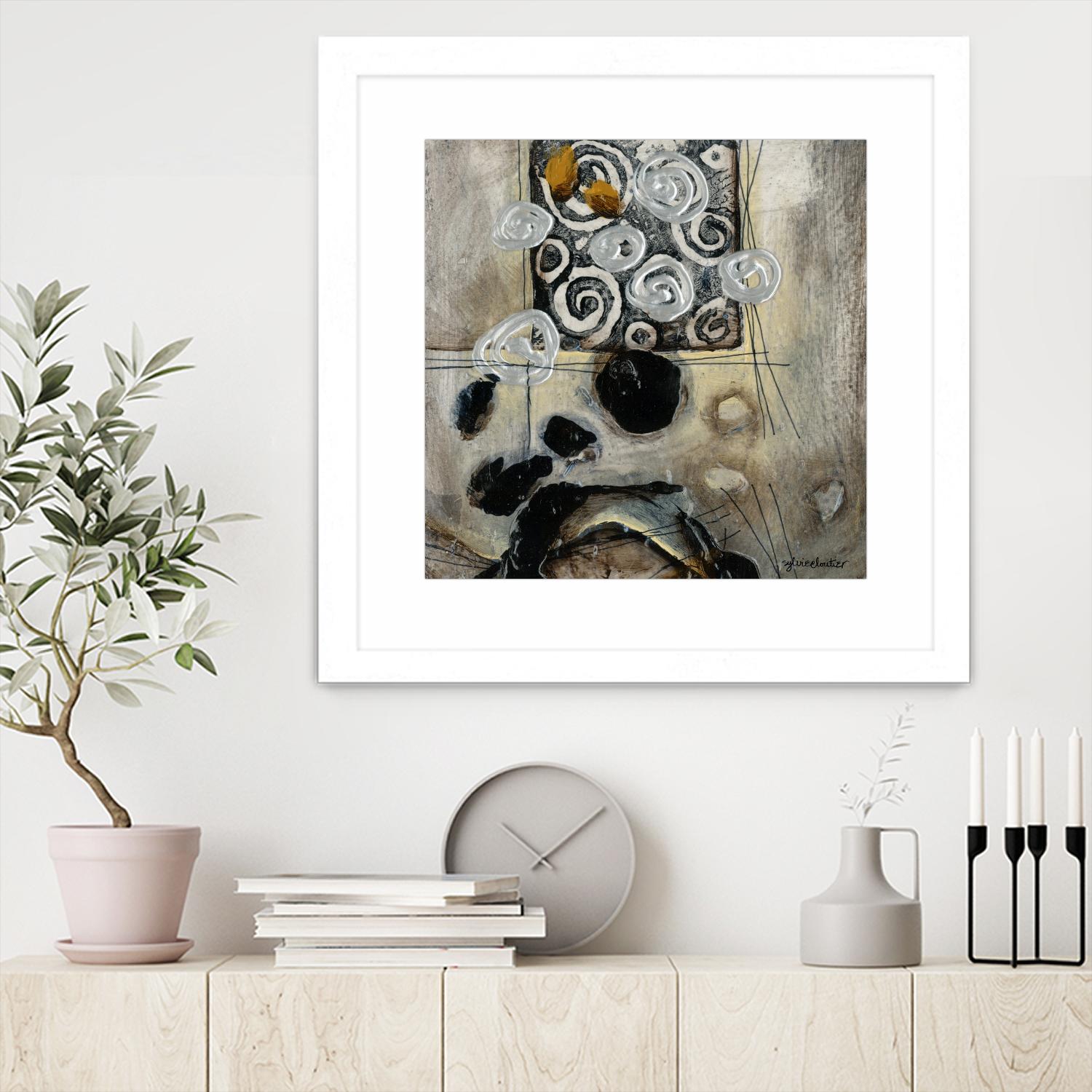 Signe de terre 3 (Détail 2) by Sylvie Cloutier on GIANT ART - grey abstract