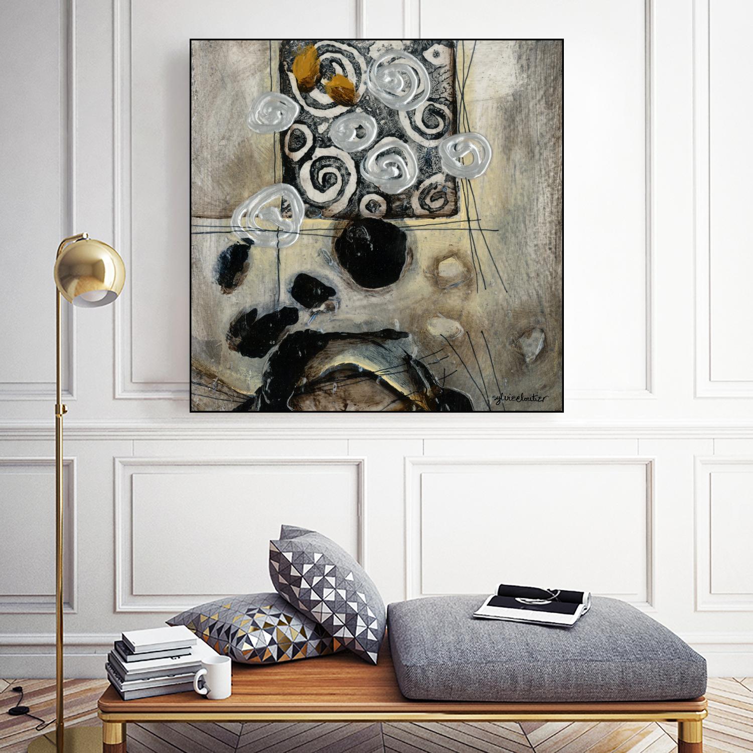 Signe de terre 3 (Détail 2) by Sylvie Cloutier on GIANT ART - grey abstract