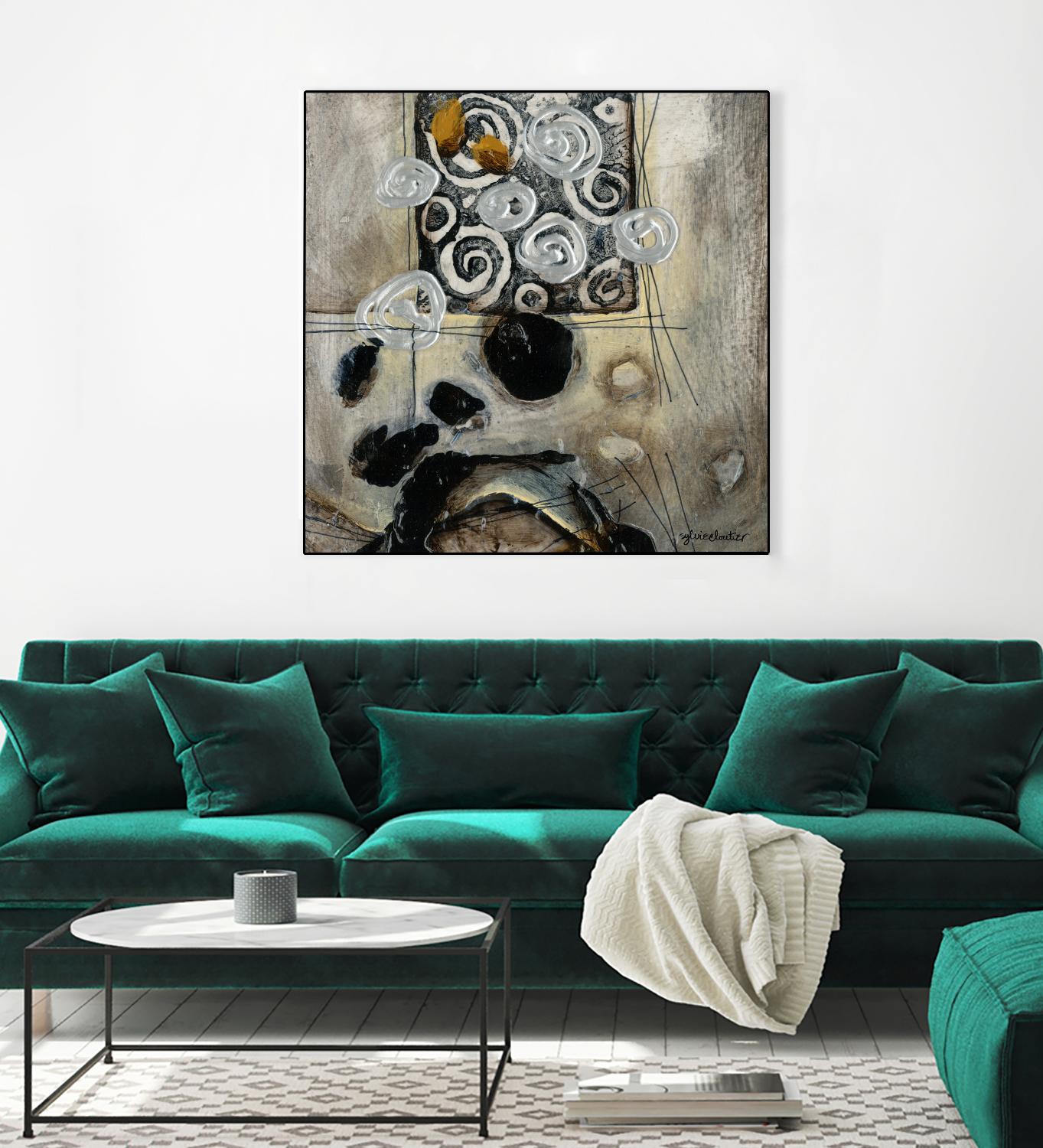 Signe de terre 3 (Détail 2) by Sylvie Cloutier on GIANT ART - grey abstract