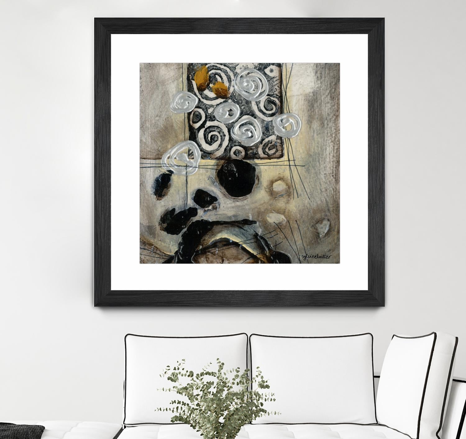 Signe de terre 3 (Détail 2) by Sylvie Cloutier on GIANT ART - grey abstract