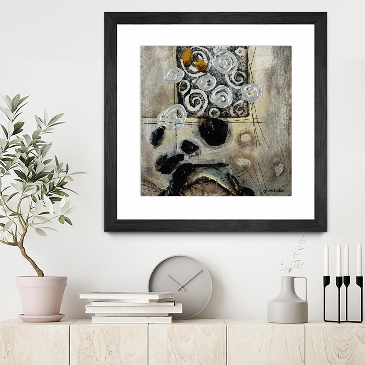 Signe de terre 3 (Détail 2) by Sylvie Cloutier on GIANT ART - grey abstract