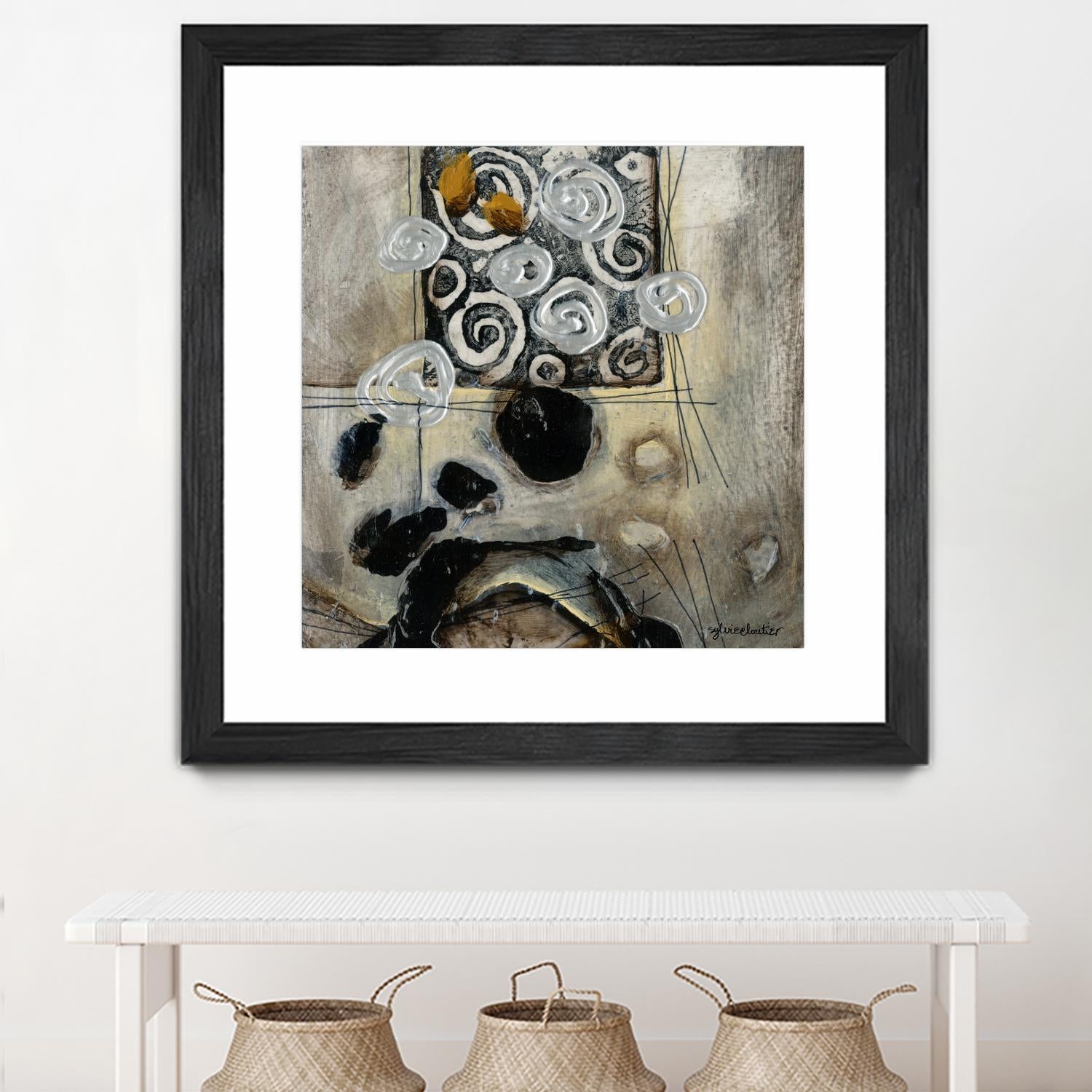 Signe de terre 3 (Détail 2) by Sylvie Cloutier on GIANT ART - grey abstract