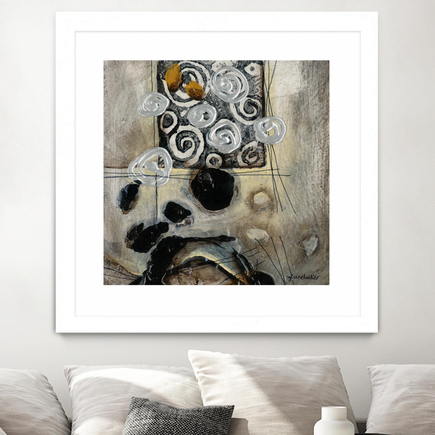 Signe de terre 3 (Détail 2) by Sylvie Cloutier on GIANT ART - grey abstract