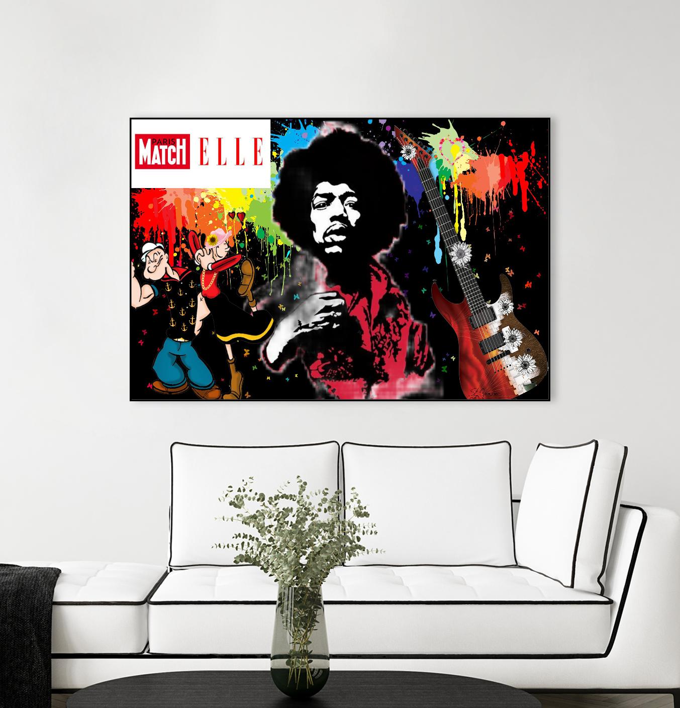 Peace and Love by Carole St-Germain on GIANT ART - red digital jimmy hendricks