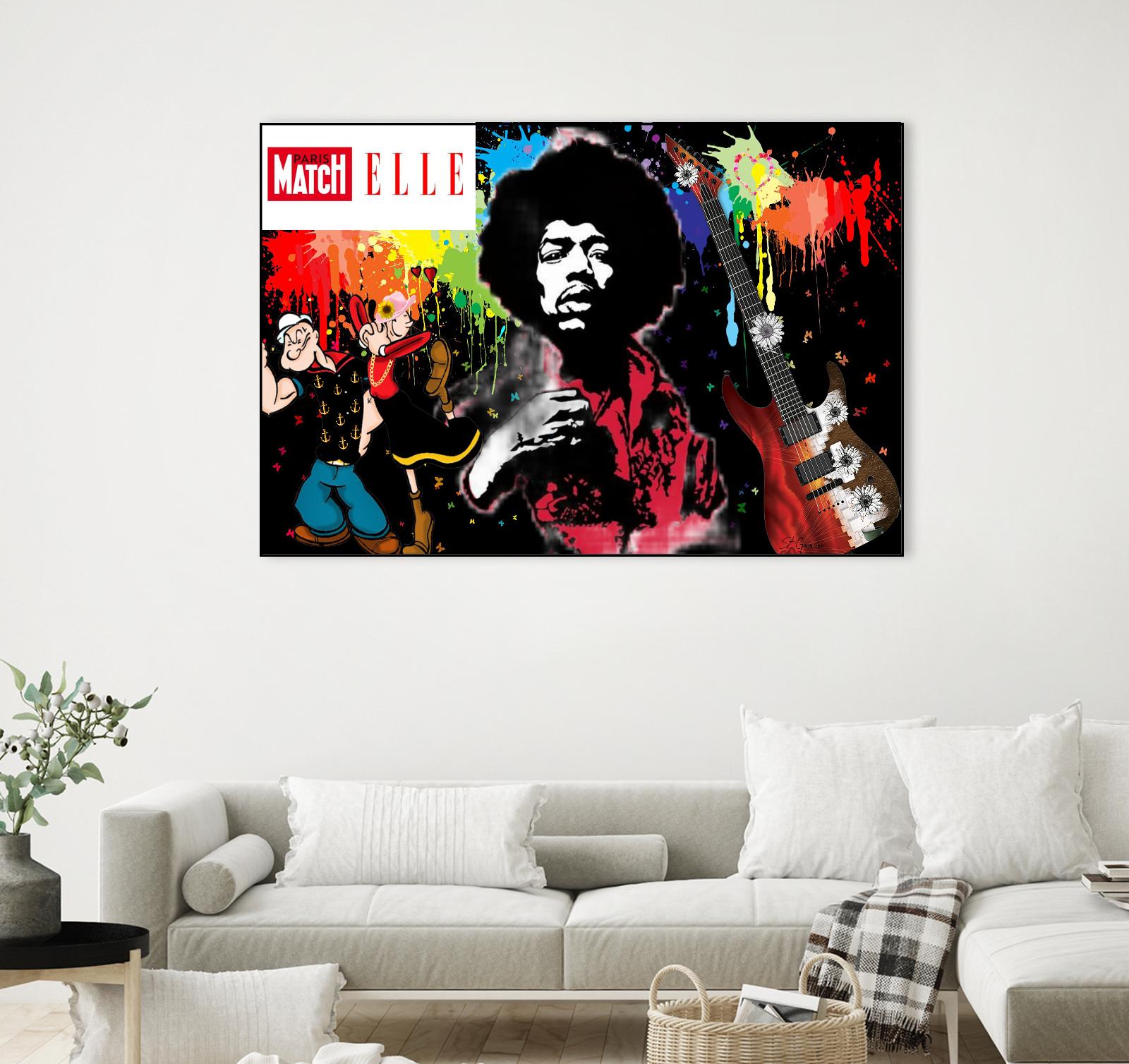 Peace and Love by Carole St-Germain on GIANT ART - red digital jimmy hendricks