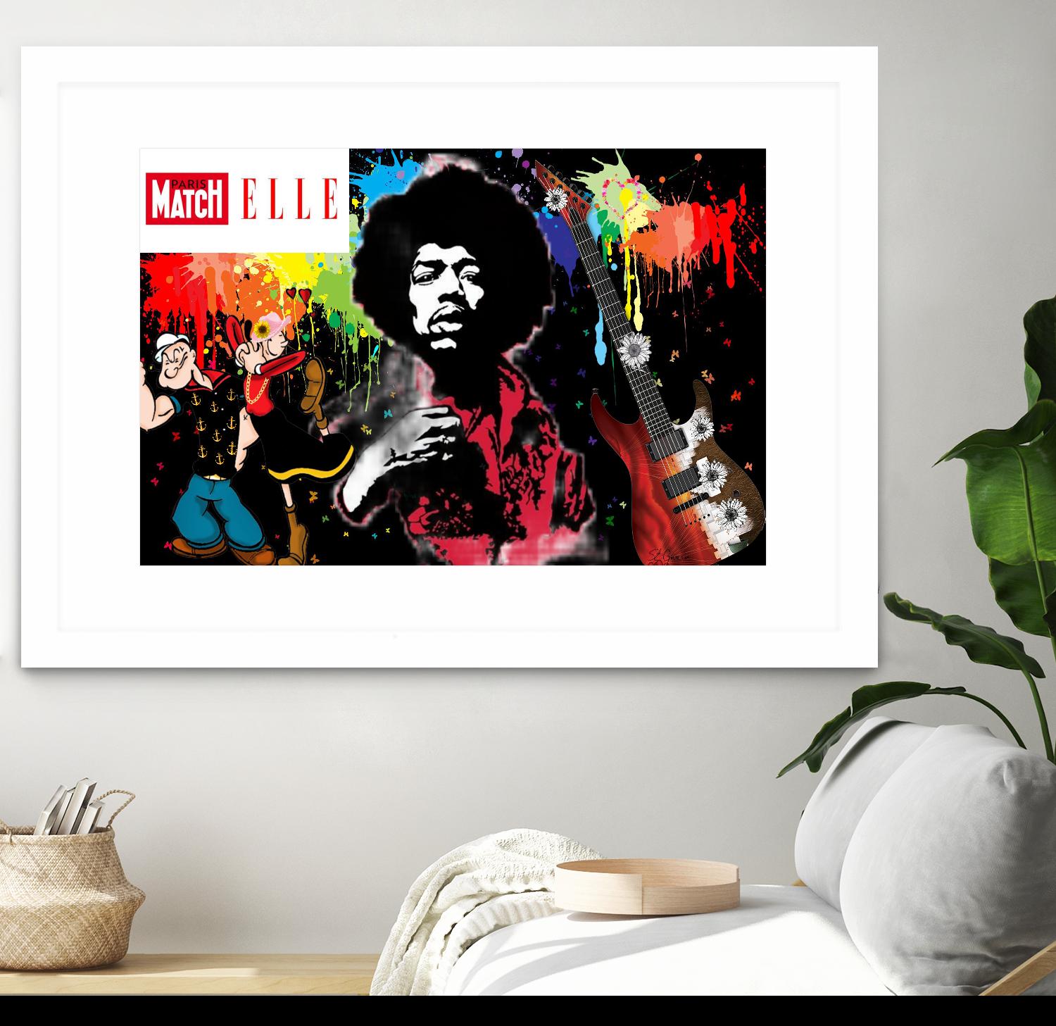 Peace and Love by Carole St-Germain on GIANT ART - red digital pari match