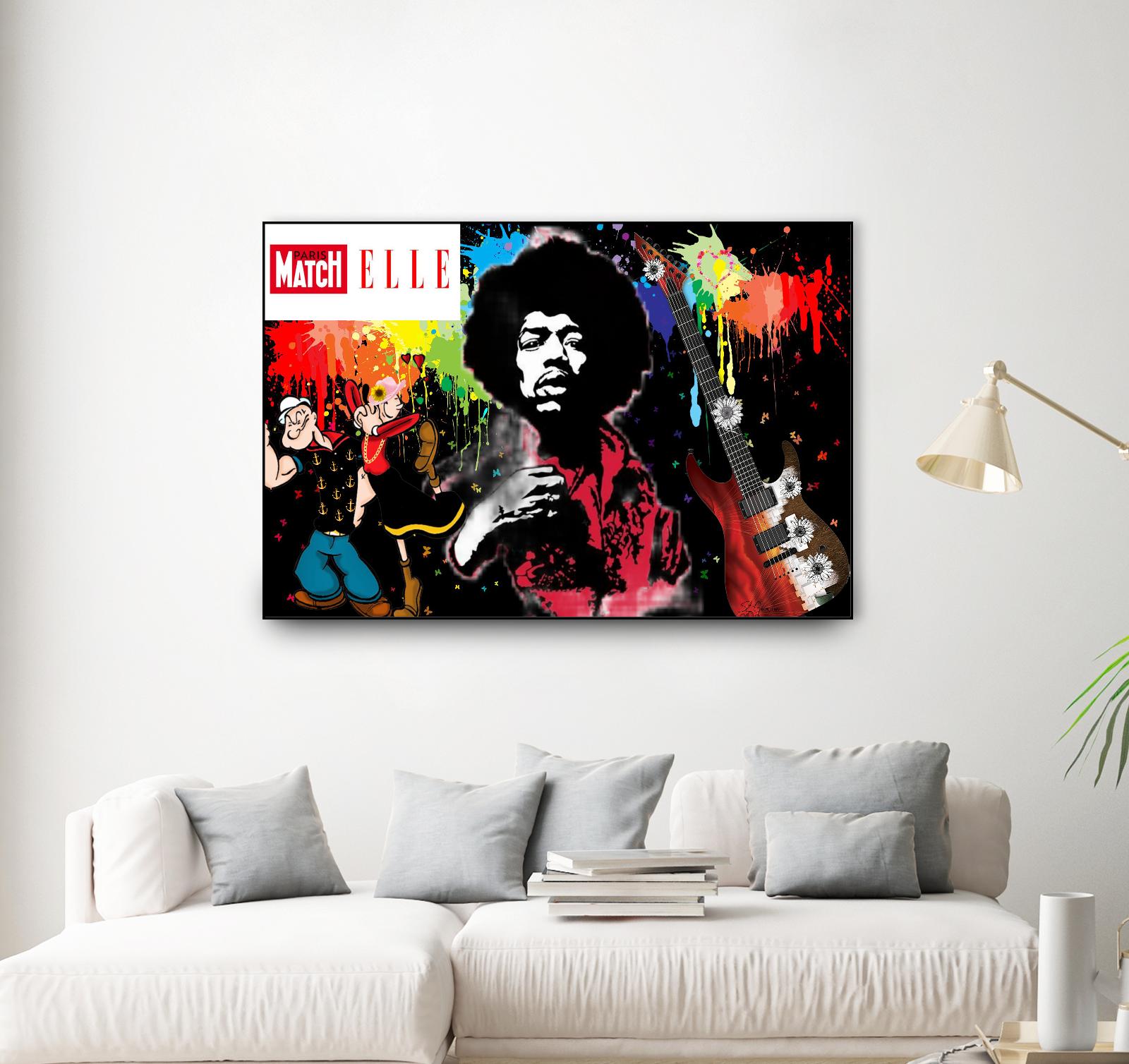 Peace and Love by Carole St-Germain on GIANT ART - red digital jimmy hendricks