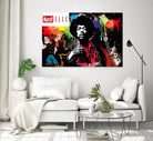 Peace and Love by Carole St-Germain on GIANT ART - red digital pari match