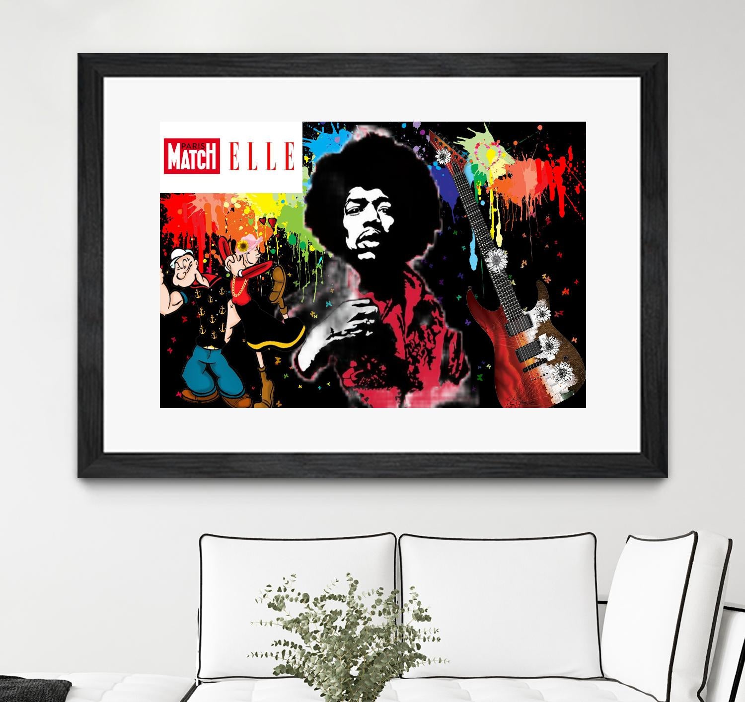 Peace and Love by Carole St-Germain on GIANT ART - red digital pari match