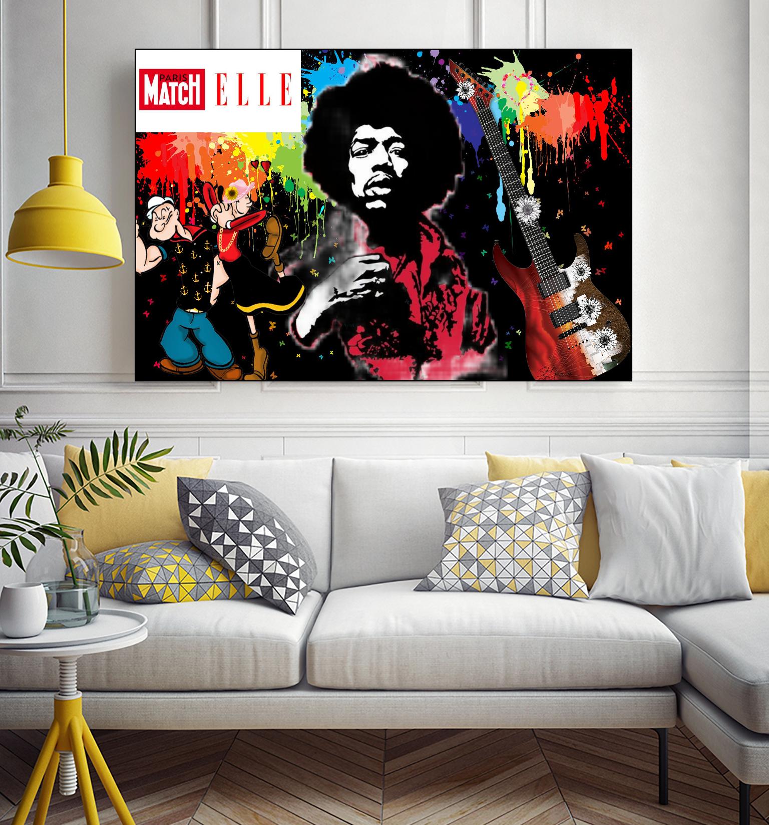 Peace and Love by Carole St-Germain on GIANT ART - red digital jimmy hendricks