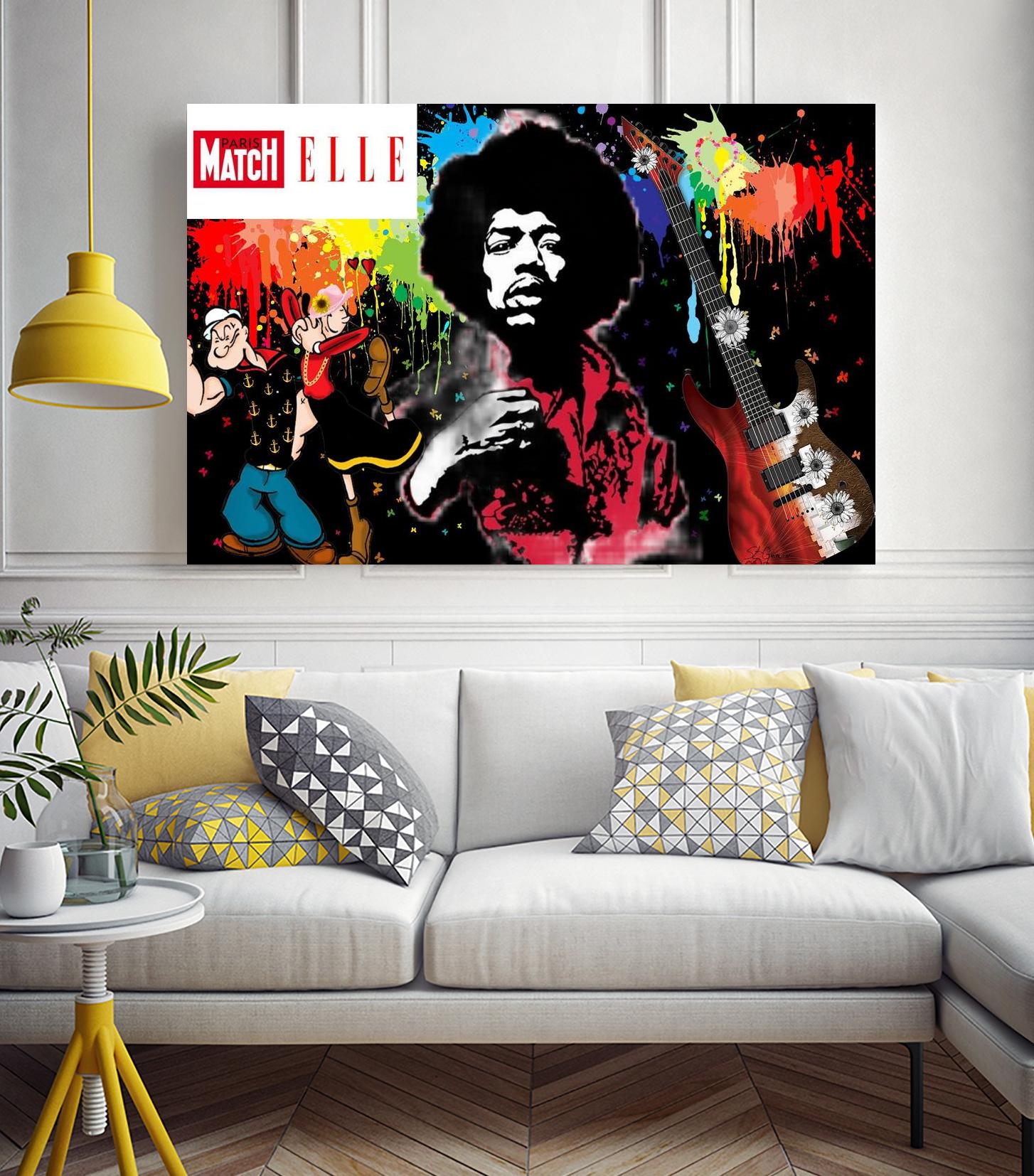 Peace and Love by Carole St-Germain on GIANT ART - red digital pari match