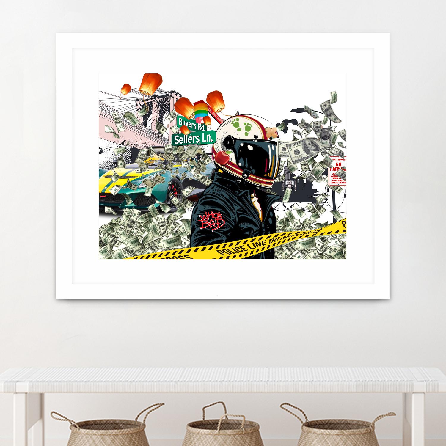 Urban Street by Carole St-Germain on GIANT ART - red digital police