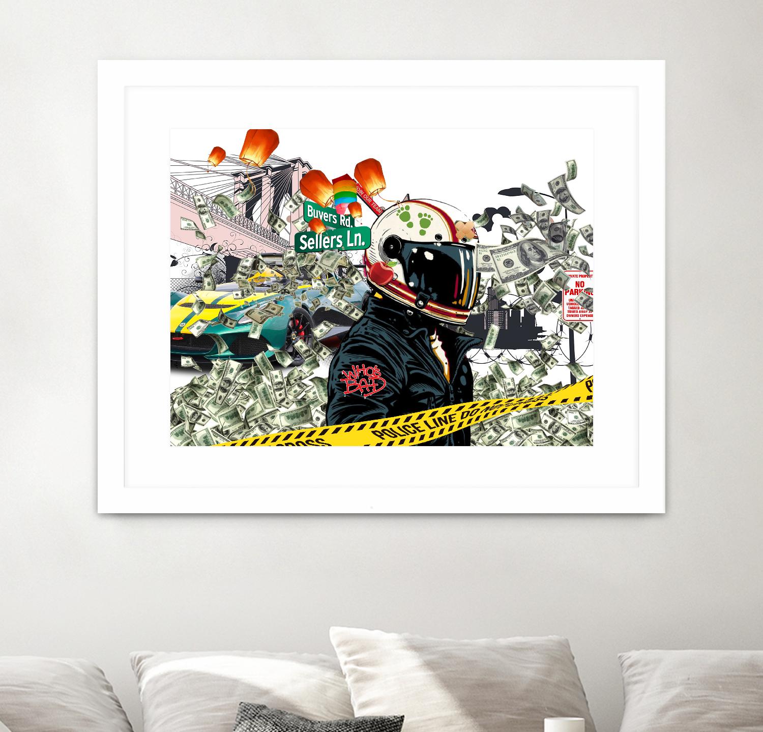 Urban Street by Carole St-Germain on GIANT ART - red digital police