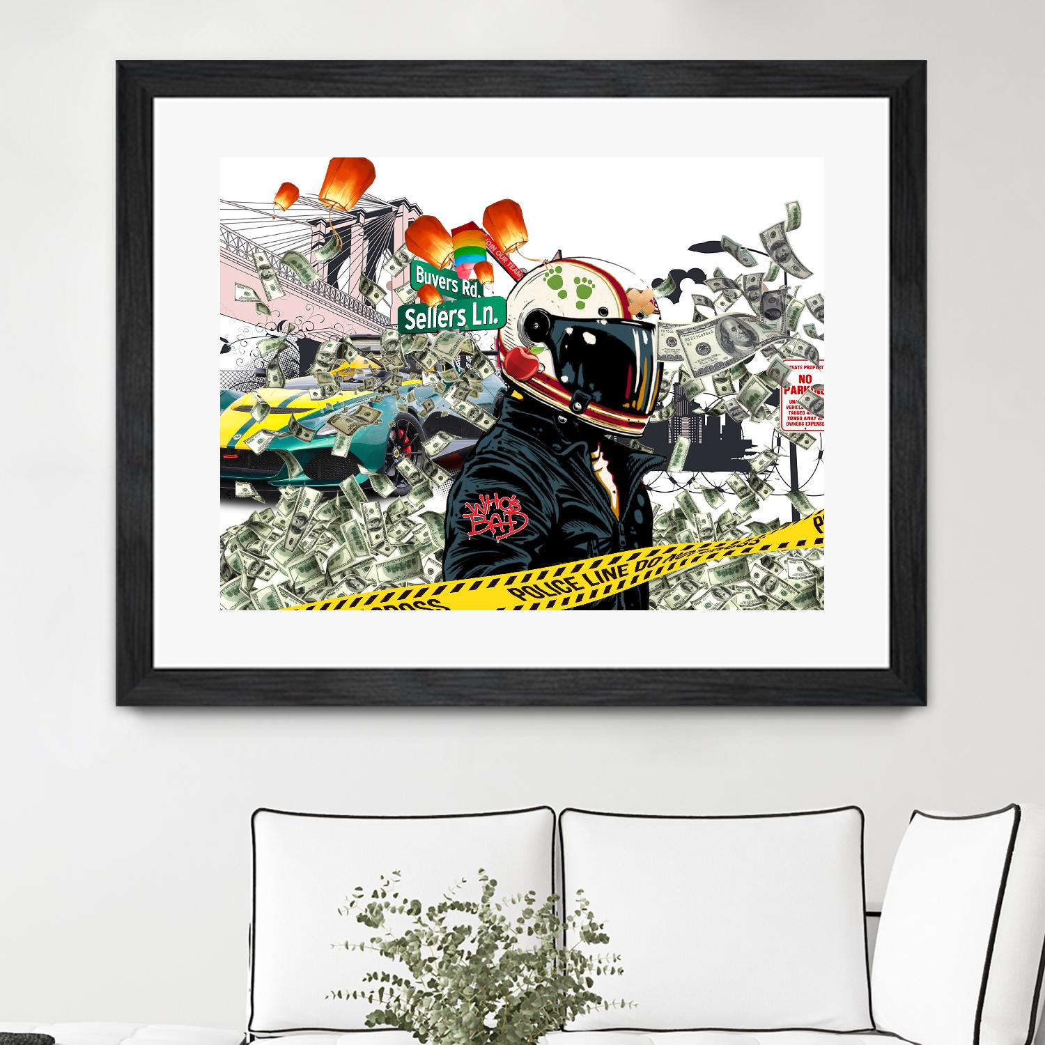 Urban Street by Carole St-Germain on GIANT ART - red digital police