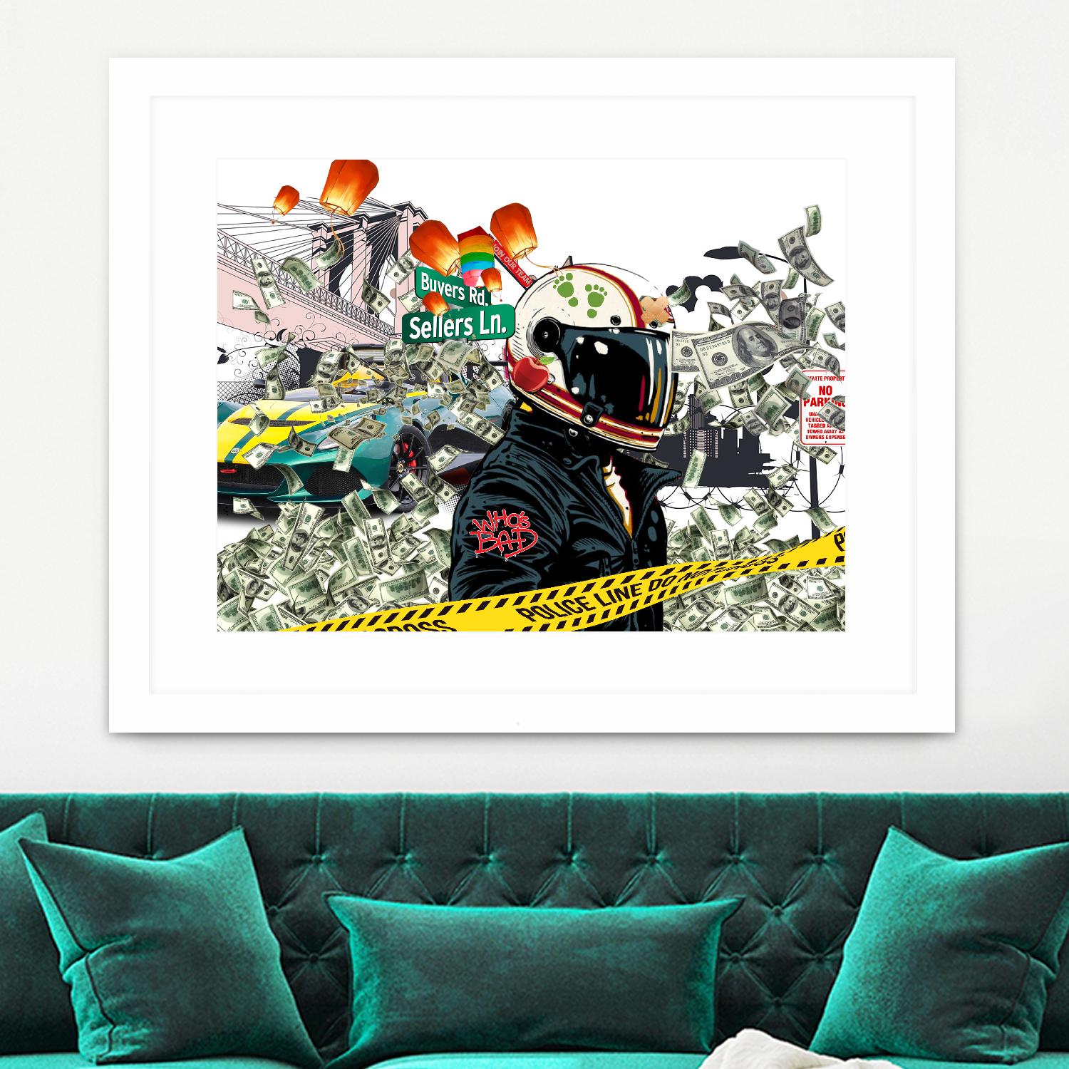 Urban Street by Carole St-Germain on GIANT ART - red digital police