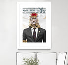 The King by Carole St-Germain on GIANT ART - red pop tiger
