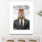 The King by Carole St-Germain on GIANT ART - red pop tiger